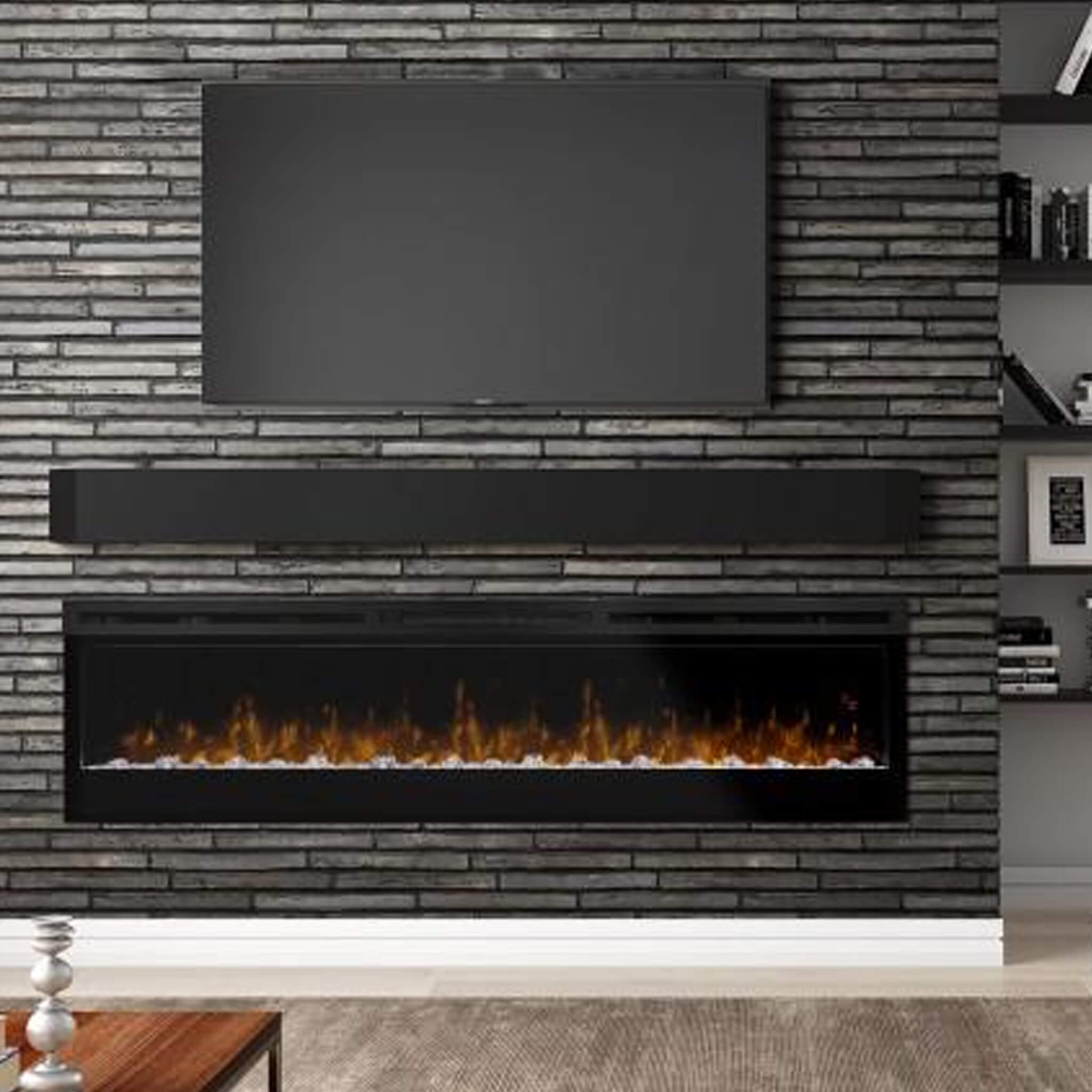 White Mountain Hearth (Empire) Nexfire 74-Inch Contemporary Linear Electric Wall Mount Fireplace [EBL74] (SAK14782)