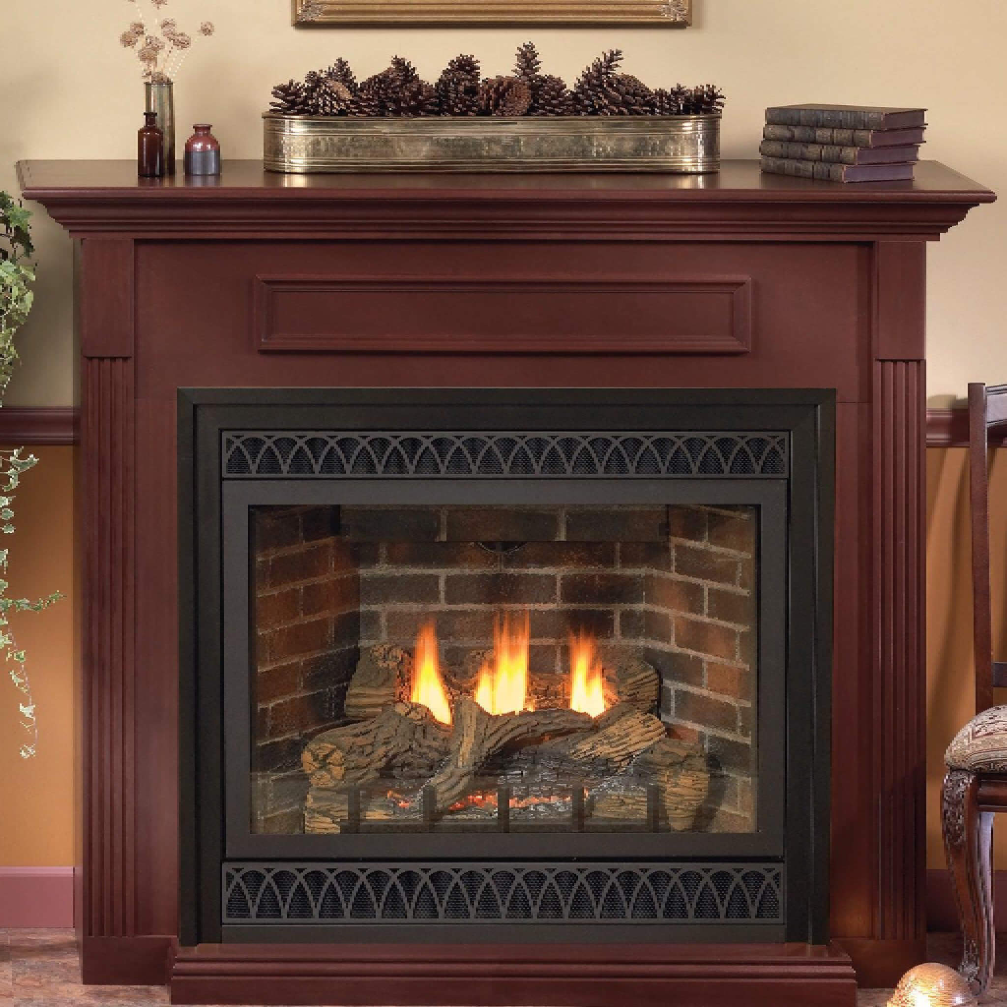 White Mountain Hearth (Empire) Tahoe 32-Inch Direct Vent Deluxe Fireplace With On/Off Switch [DVD32FP] (SAK35129)