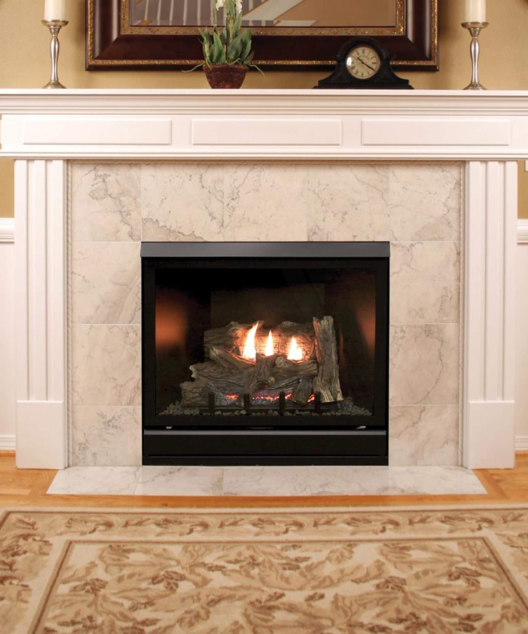 White Mountain Hearth (Empire) Tahoe Clean Face Direct Vent Deluxe Fireplace With Millivolt Control And On/Off Switch [DVCD32FP30N/P] (SAK72051)