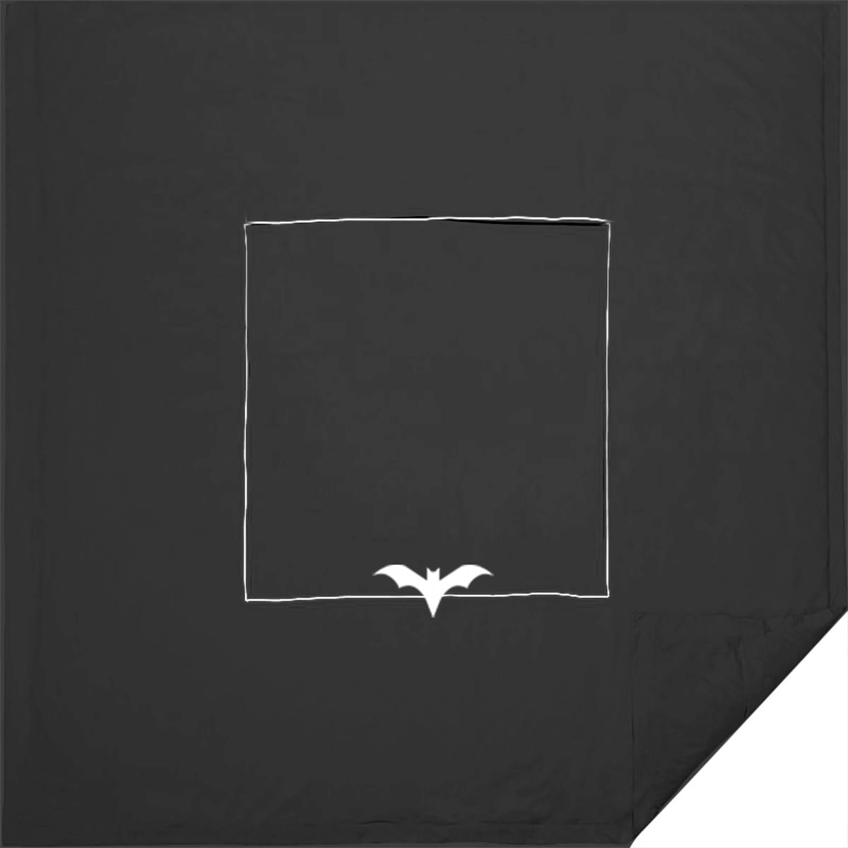Bat Embroidered Duvet Cover Set Black