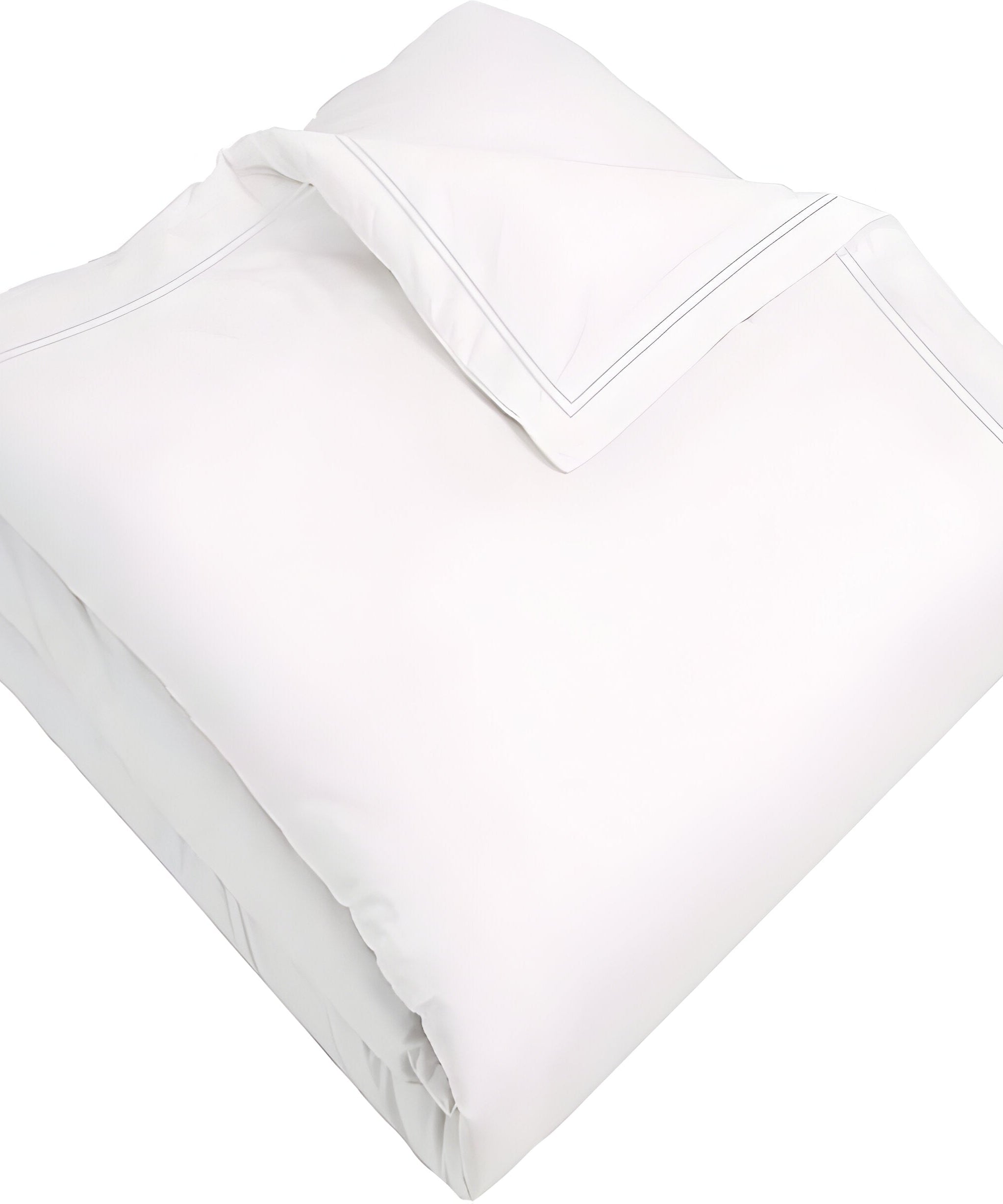 400TC Cotton Double Edge Embroidery Sateen Solid Duvet Cover Set