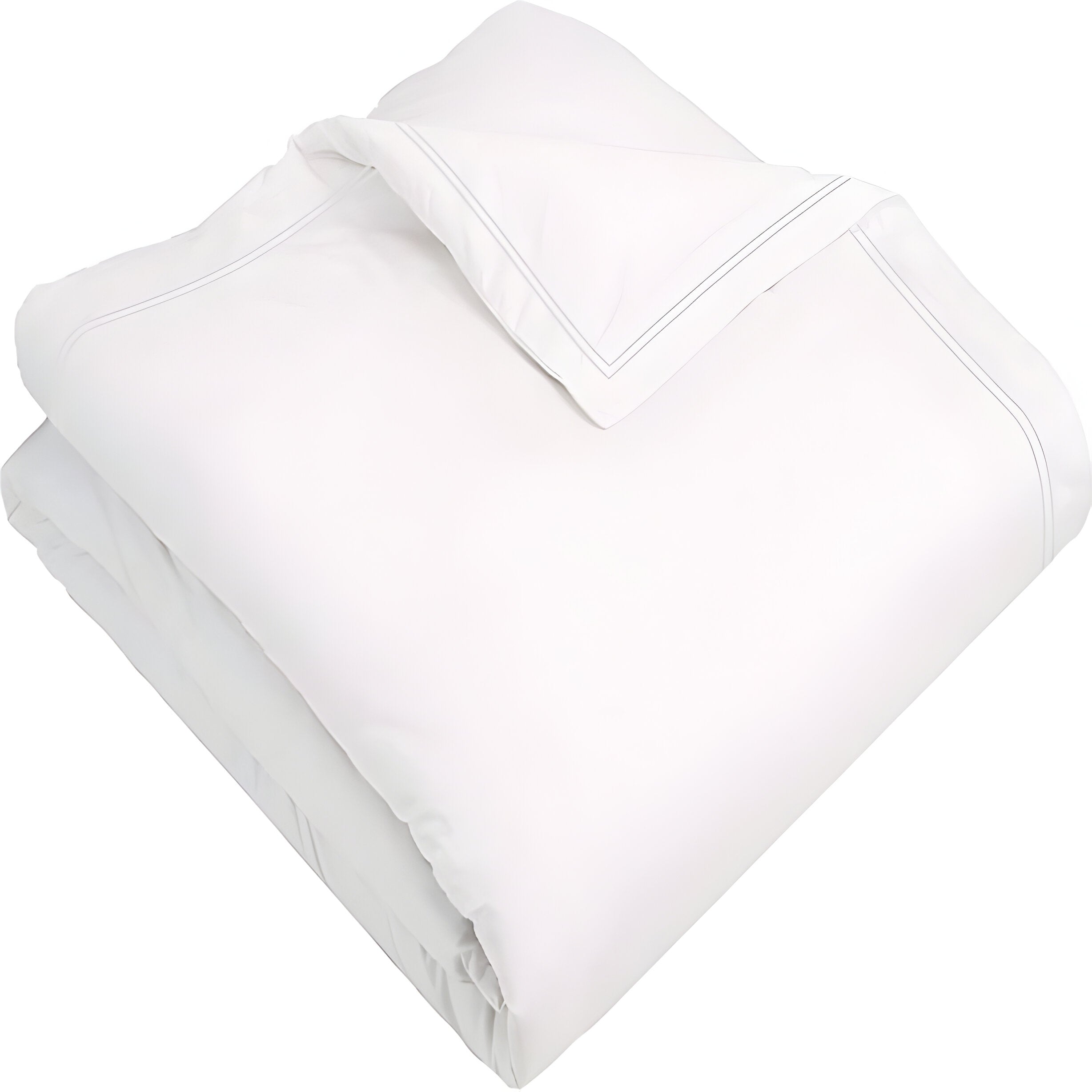 400TC Cotton Double Edge Embroidery Sateen Solid Duvet Cover Set