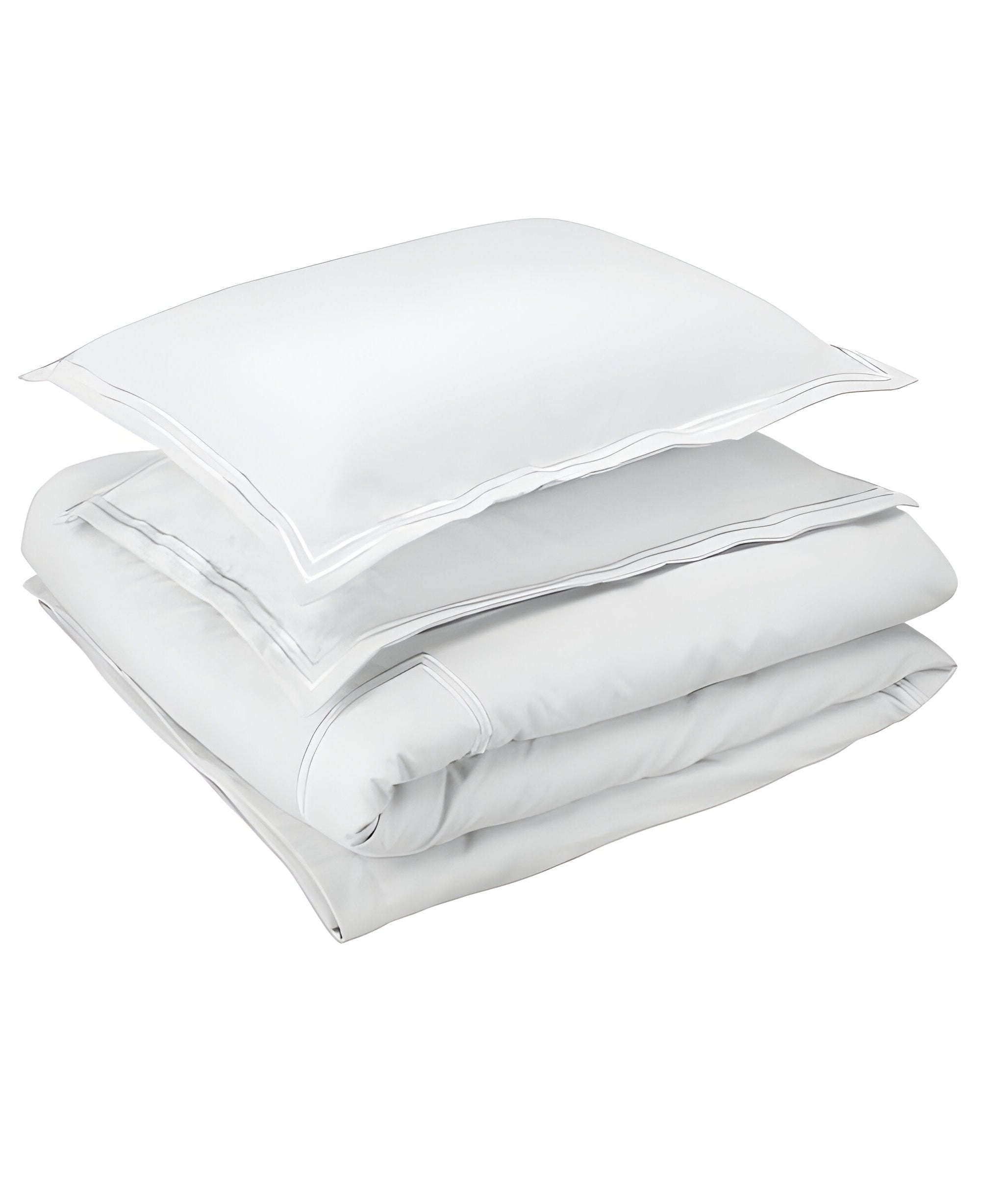 400TC Cotton Luxurious Double Embroidery Sateen Solid Duvet Cover Set