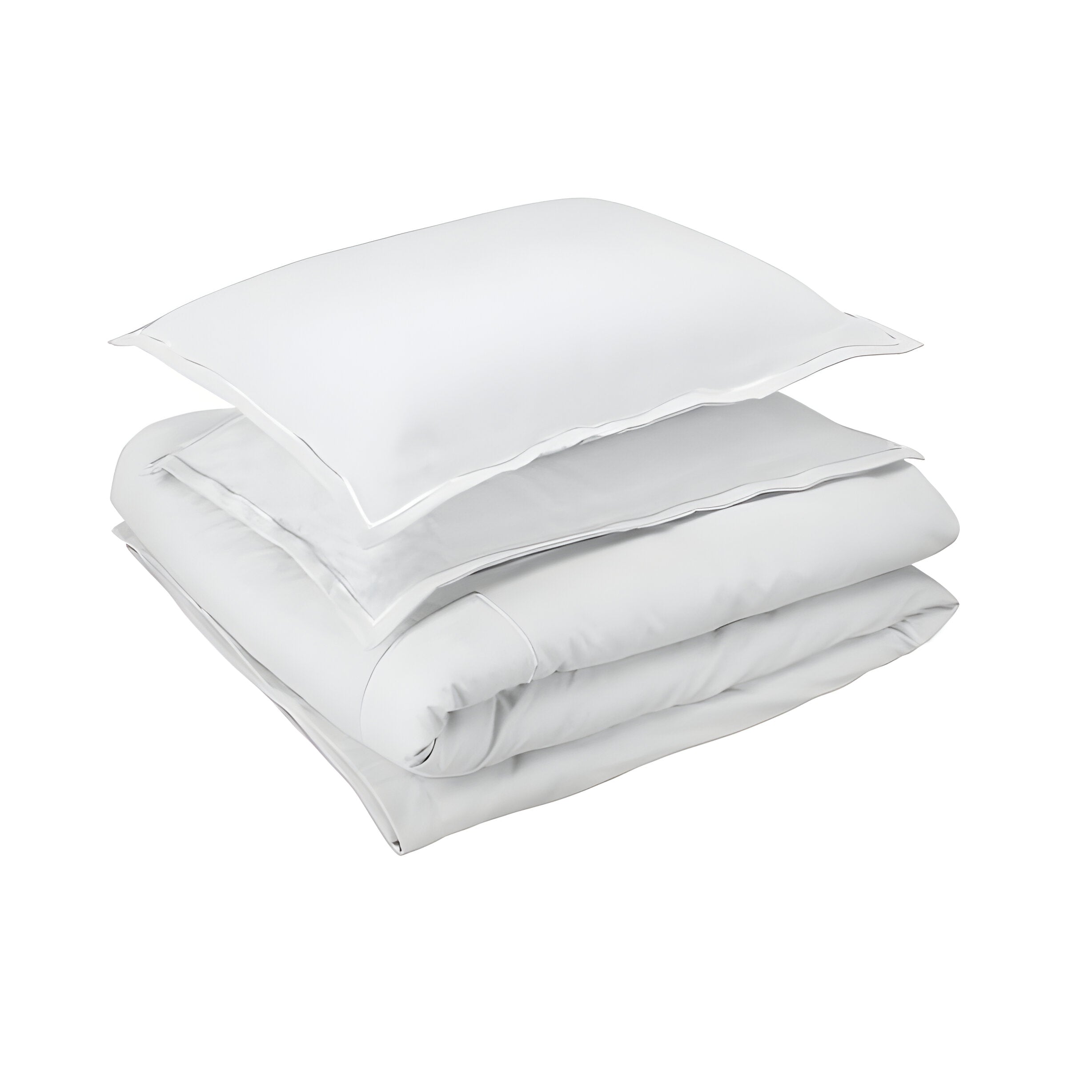 400TC Cotton Luxurious Single Embroidery Sateen Solid Duvet Cover Set