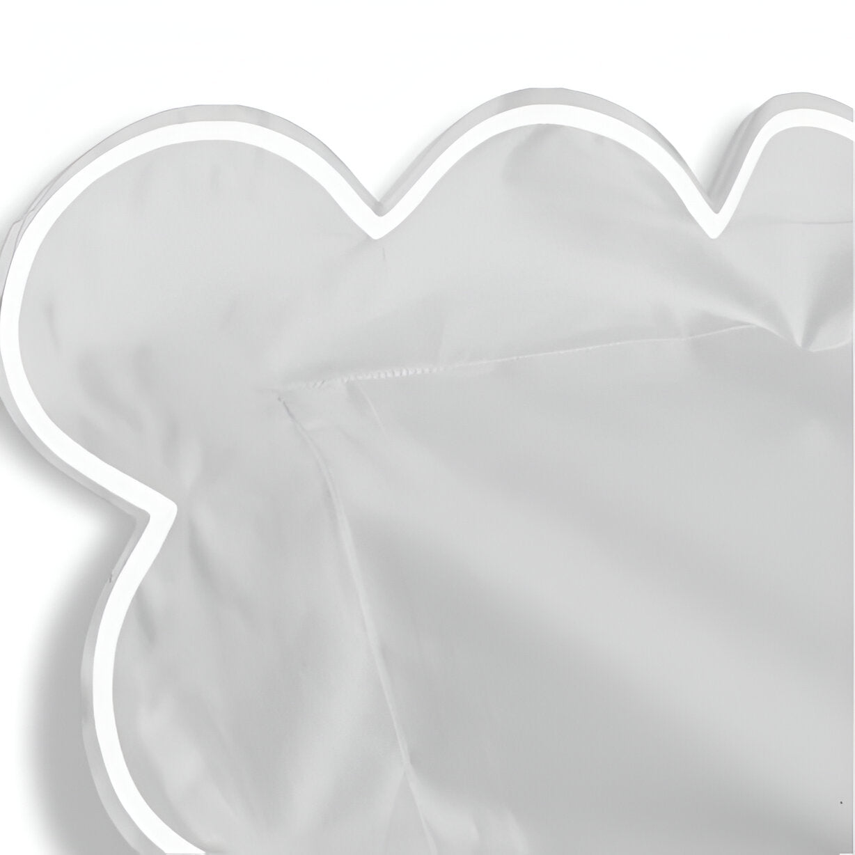 400TC Cotton Scallop Embroidery Sateen Solid Duvet Cover Set