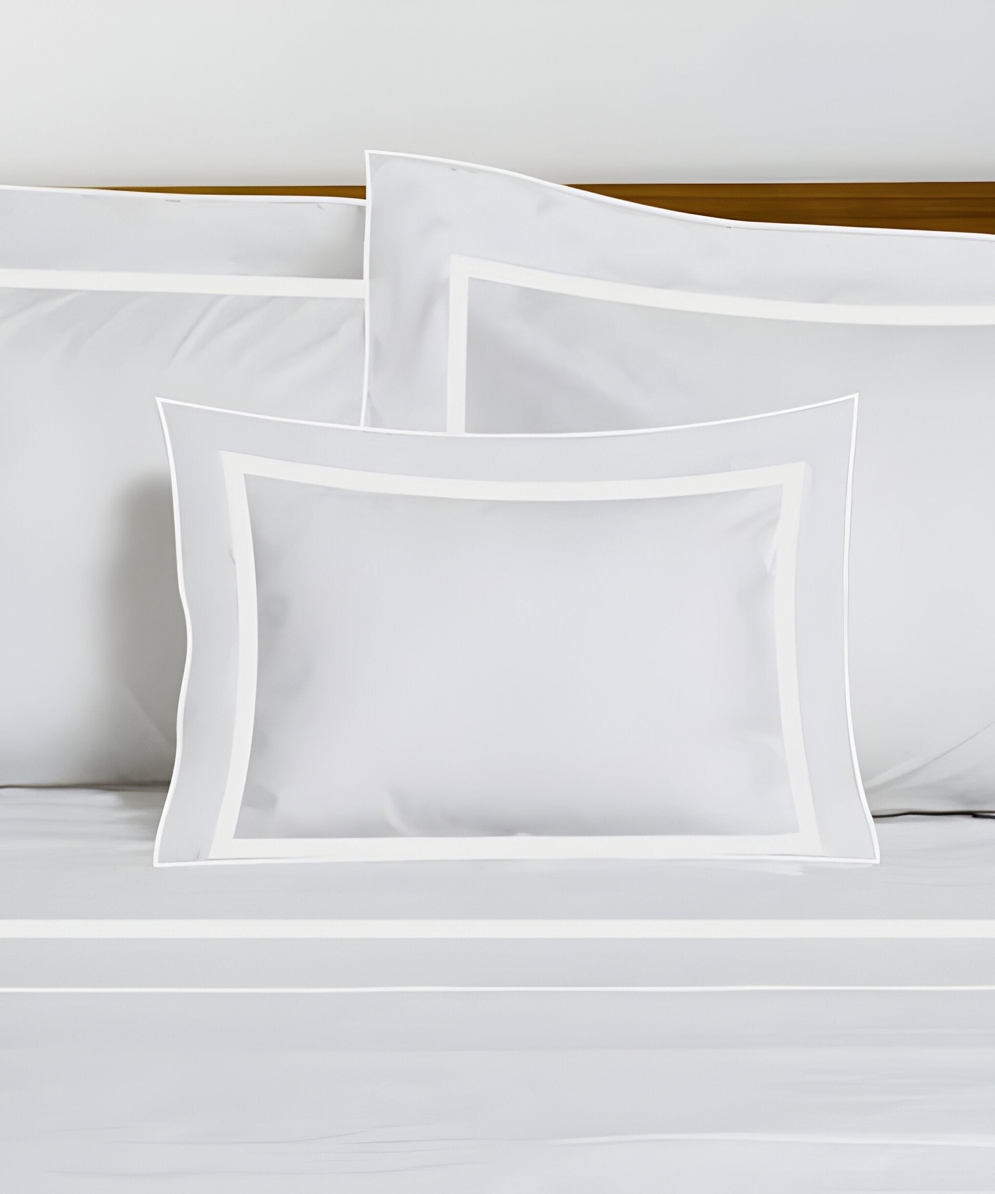 400TC Embroidery & Border Cotton Sateen Solid Duvet Cover Set