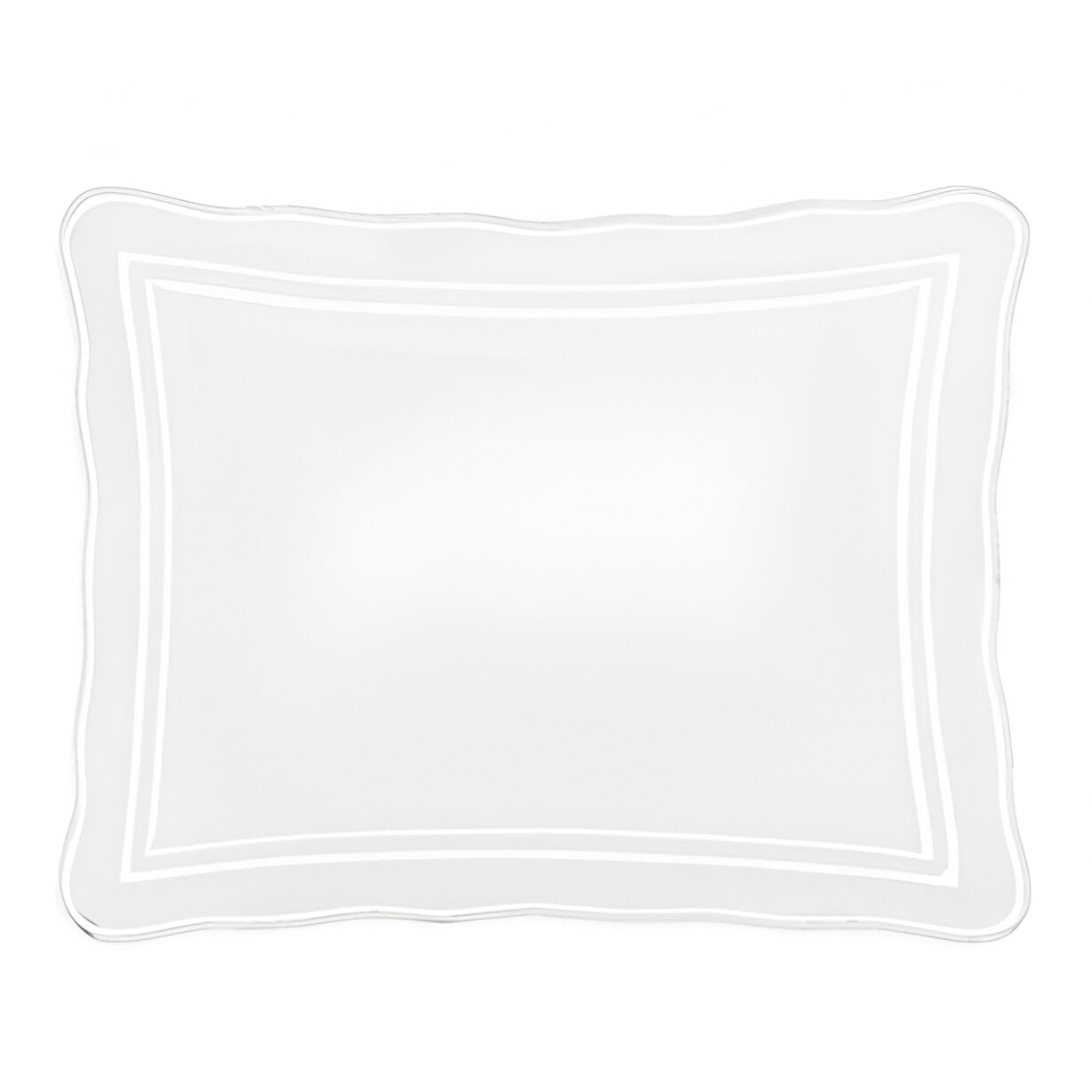 400TC Wavy Embroidery & Border Cotton Sateen Solid Duvet Cover Set