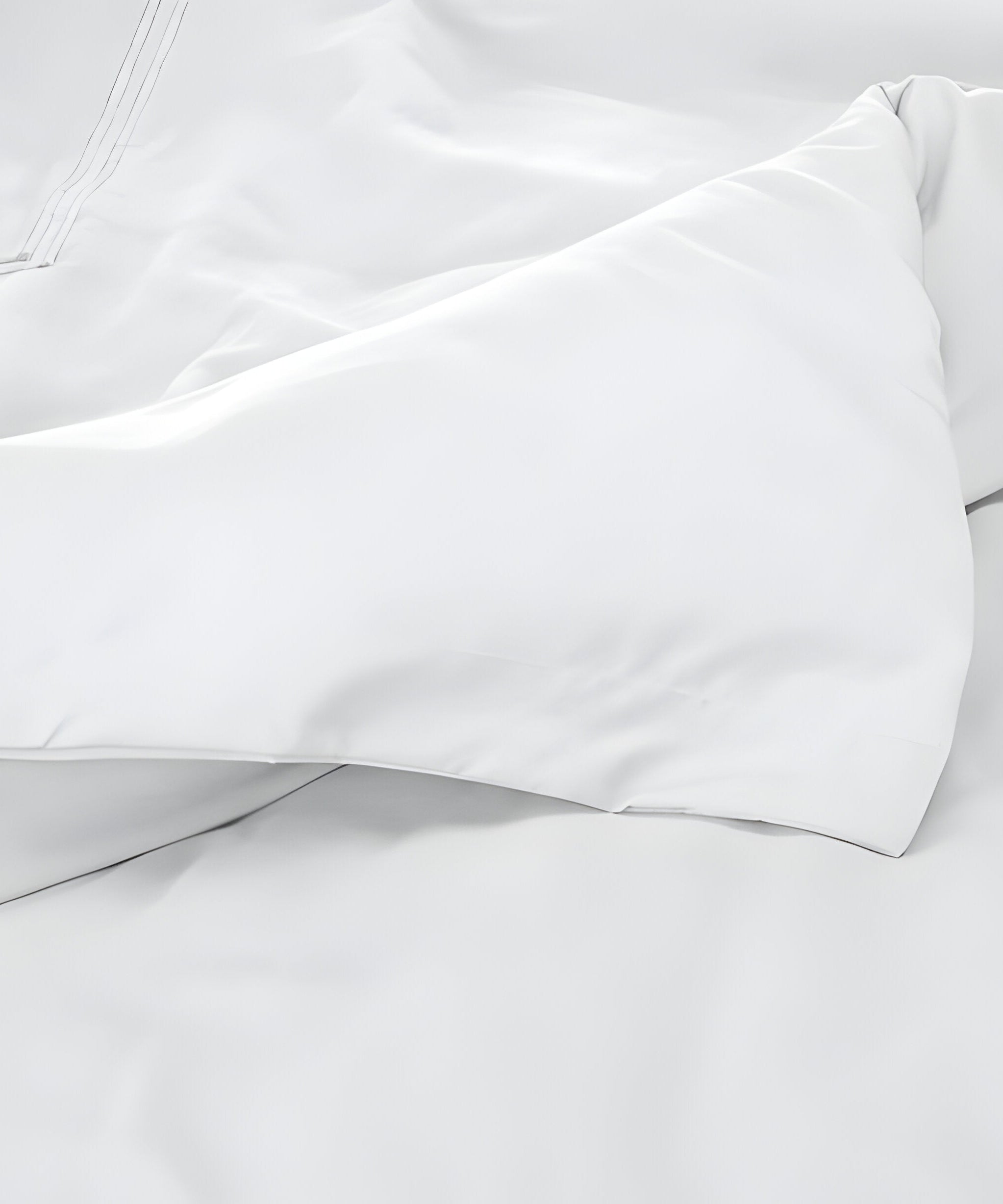 400TC Cotton Luxurious Double Embroidery Sateen Solid Duvet Cover Set