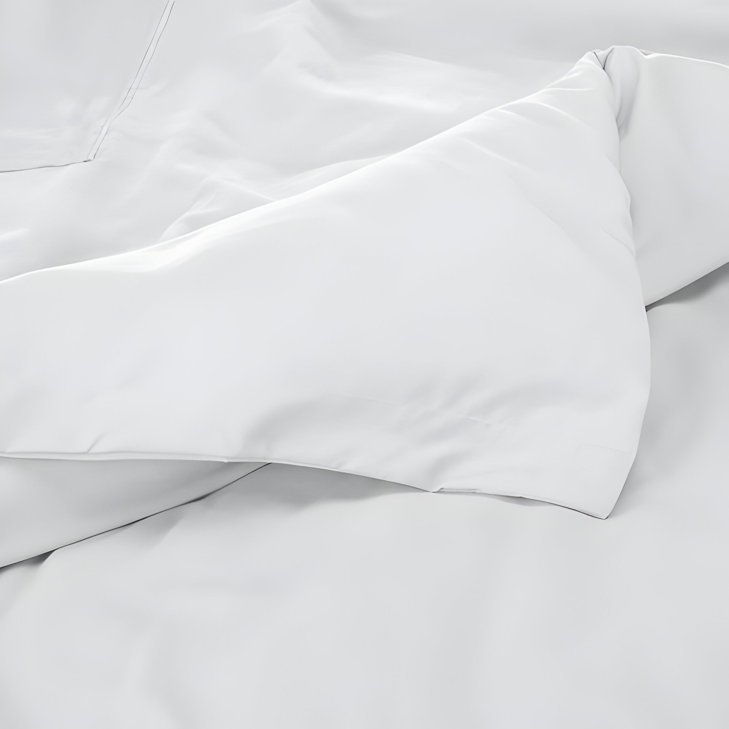 400TC Cotton Luxurious Single Embroidery Sateen Solid Duvet Cover Set