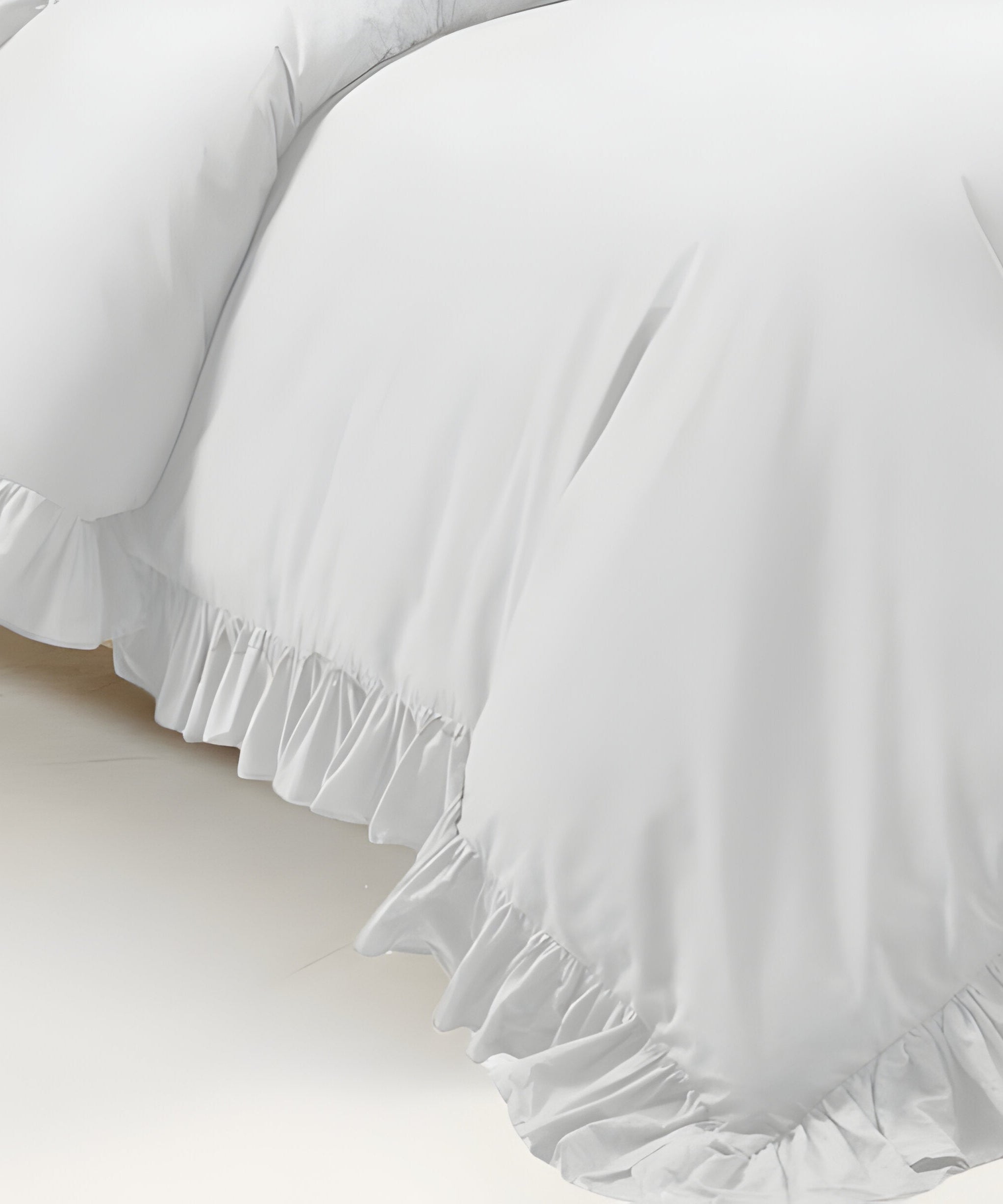 400TC Cotton Sateen Ruffle Duvet Cover Set