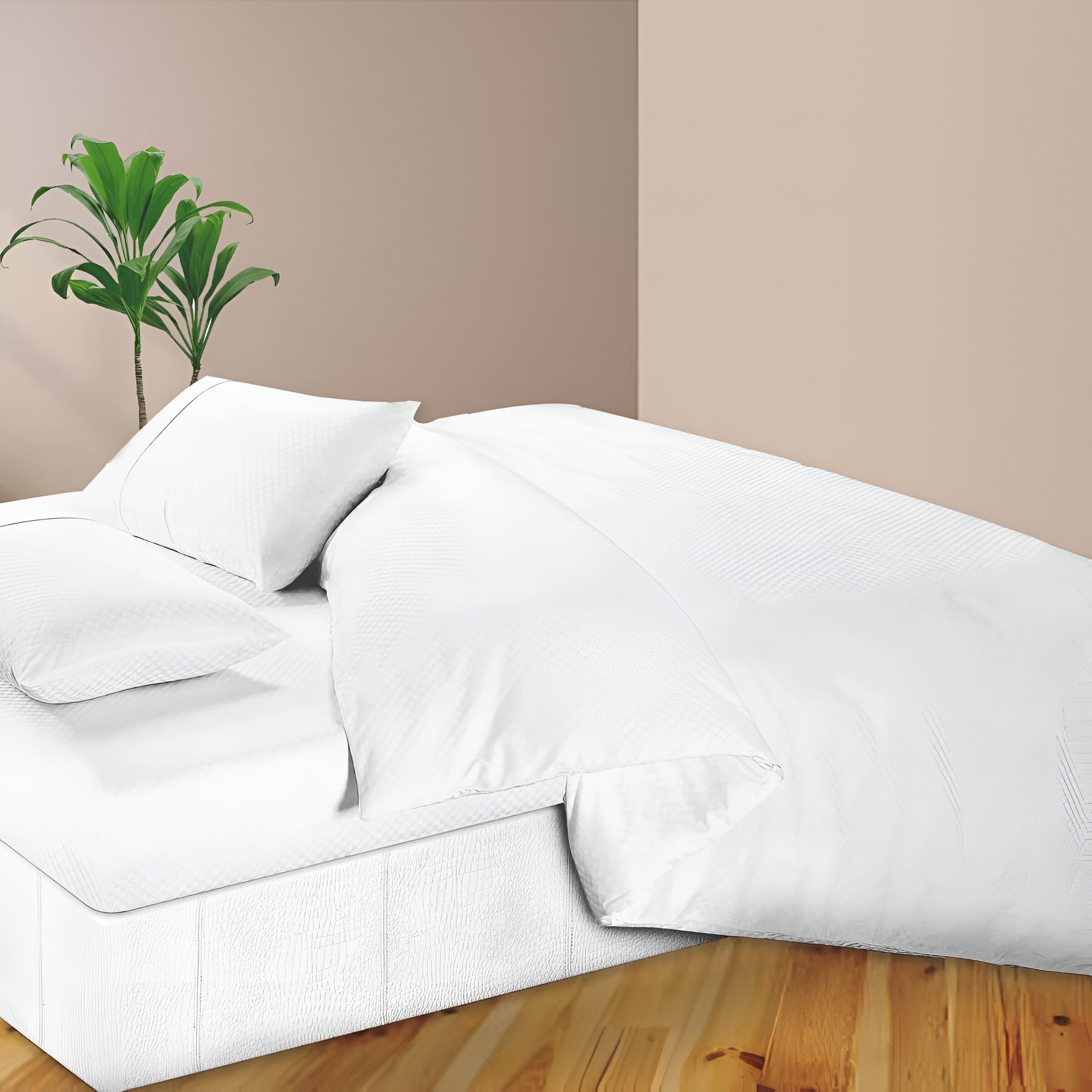 400TC Microcheck Duvet Cover Set