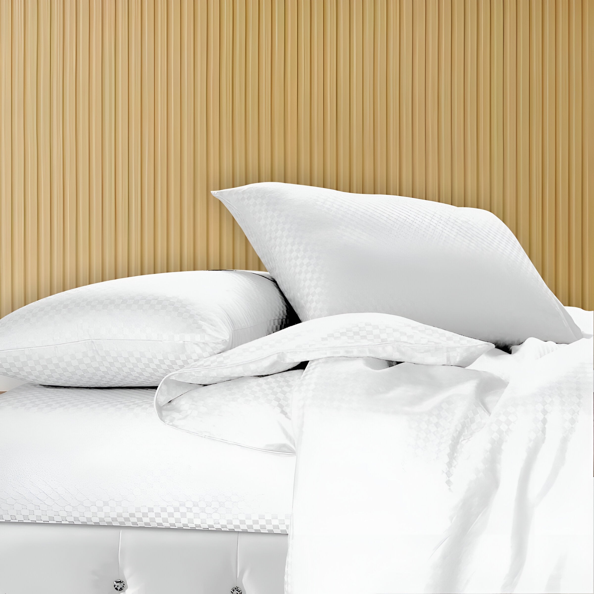 400TC Microcheck Duvet Cover Set