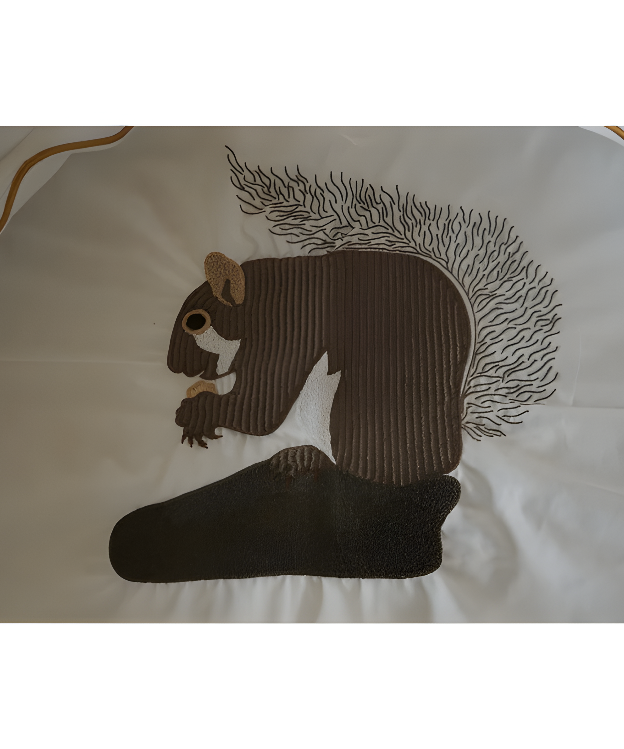 Squirrel Embroidered Cotton Sateen Duvet Cover Set