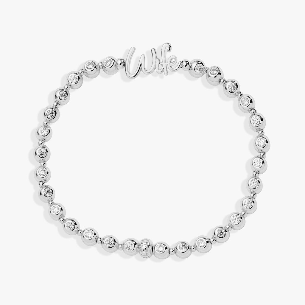 Wife Elongated Crystal Stretch Bracelet