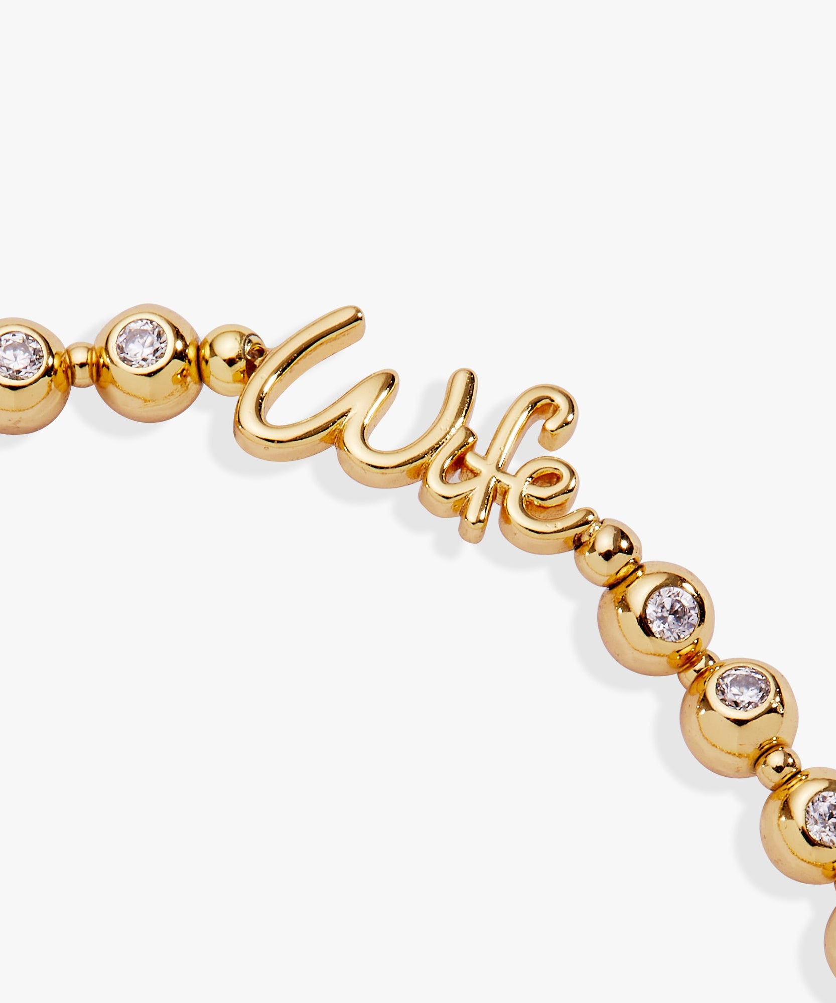 Wife Elongated Crystal Stretch Bracelet