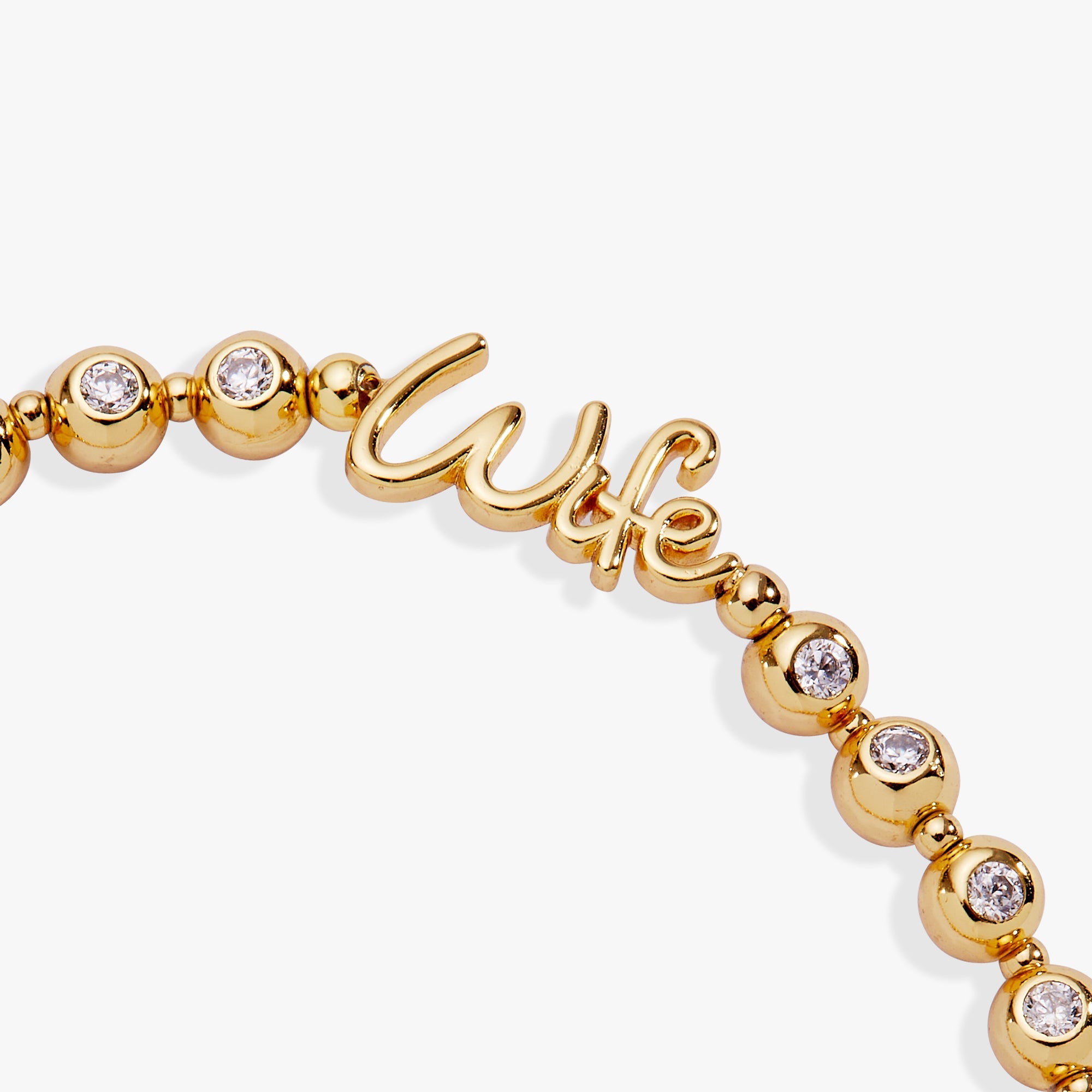Wife Elongated Crystal Stretch Bracelet