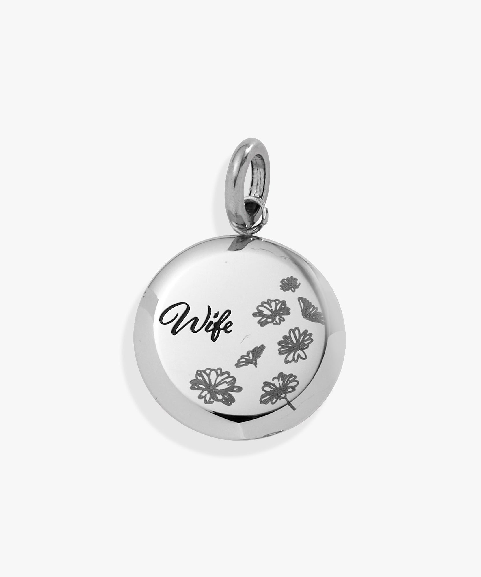 Wife Flower Disc Charm
