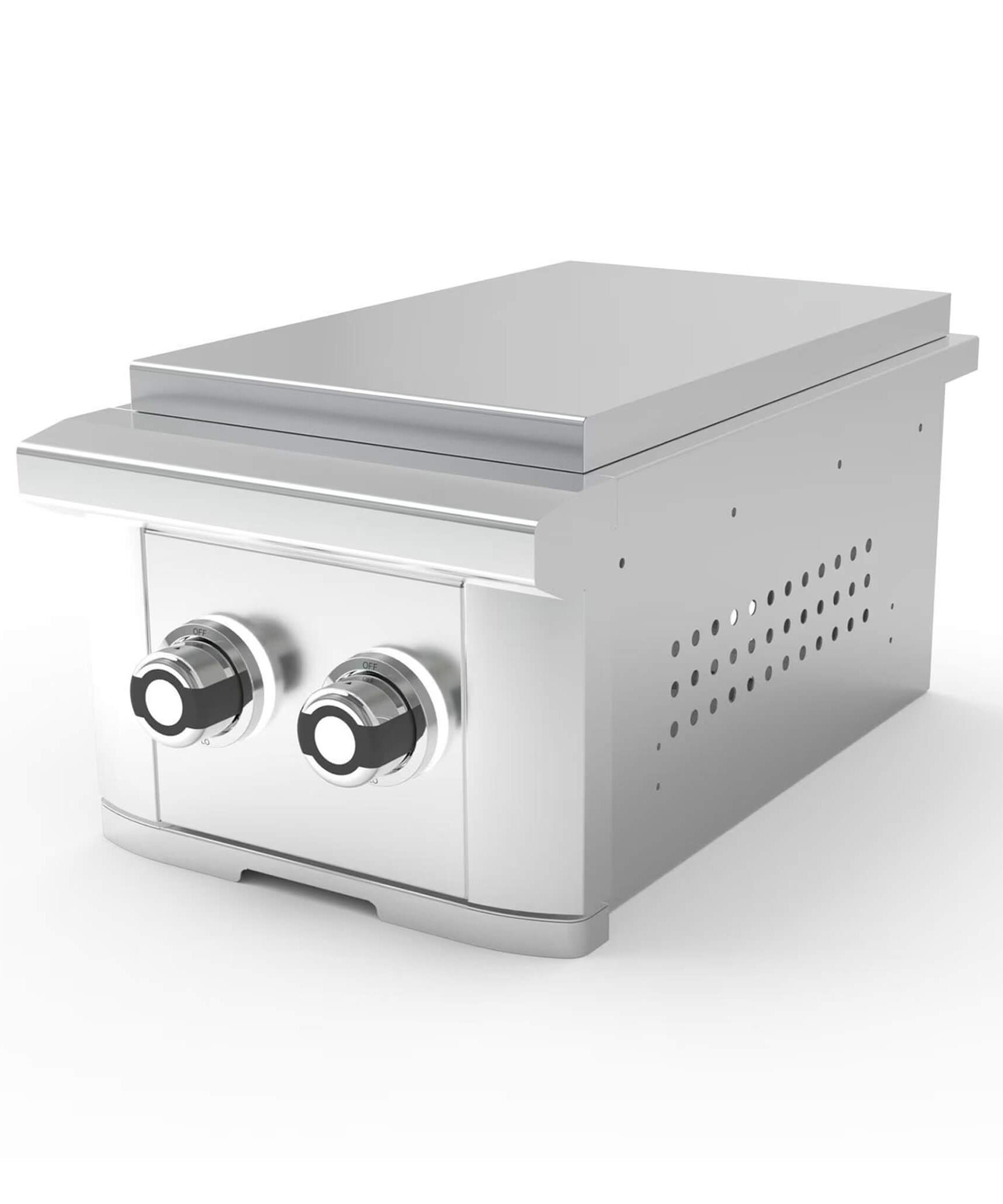 Wildfire Outdoor Living Ranch Pro 14-Inch Stainless Steel Double Side Burner [WFDBLSBRN-BSS/SS] (SAK64352)