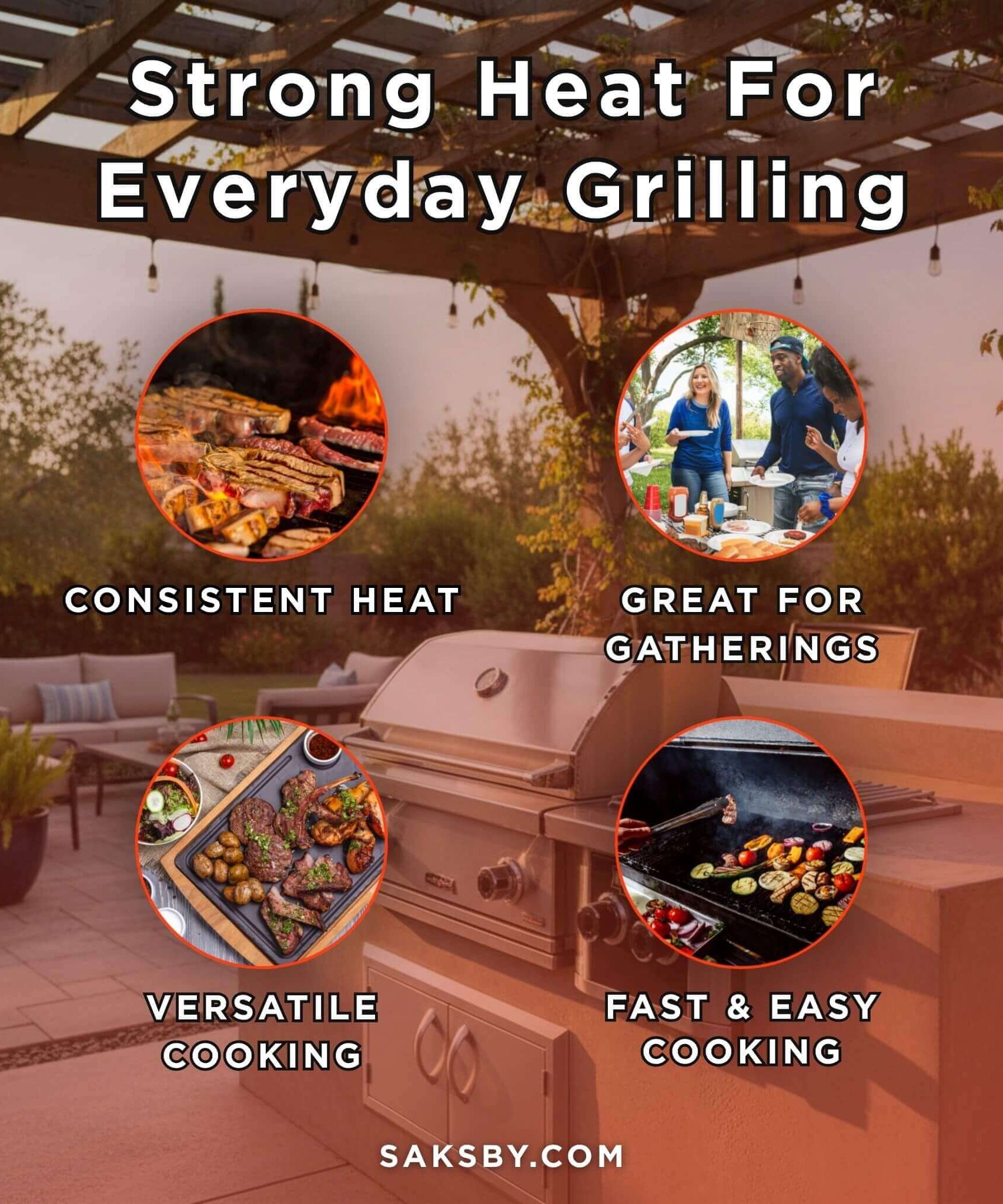 Wildfire Outdoor Living Ranch Pro 14-Inch Stainless Steel Double Side Burner [WFDBLSBRN-BSS/SS] (SAK64352)