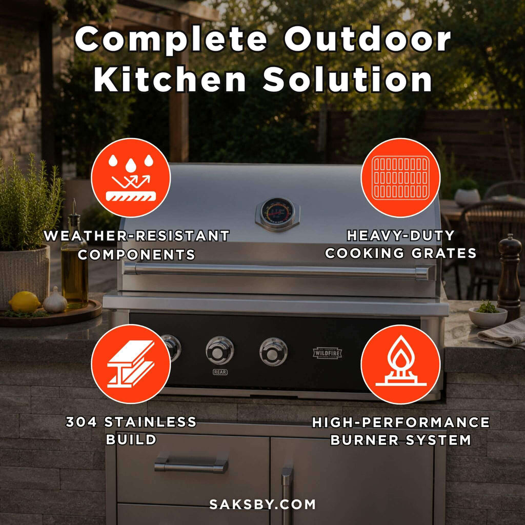 Wildfire Outdoor Living Ranch Pro 36-Inch 304 Stainless Steel Grill [WFPRO36G-BSS/SS] (SAK28346)