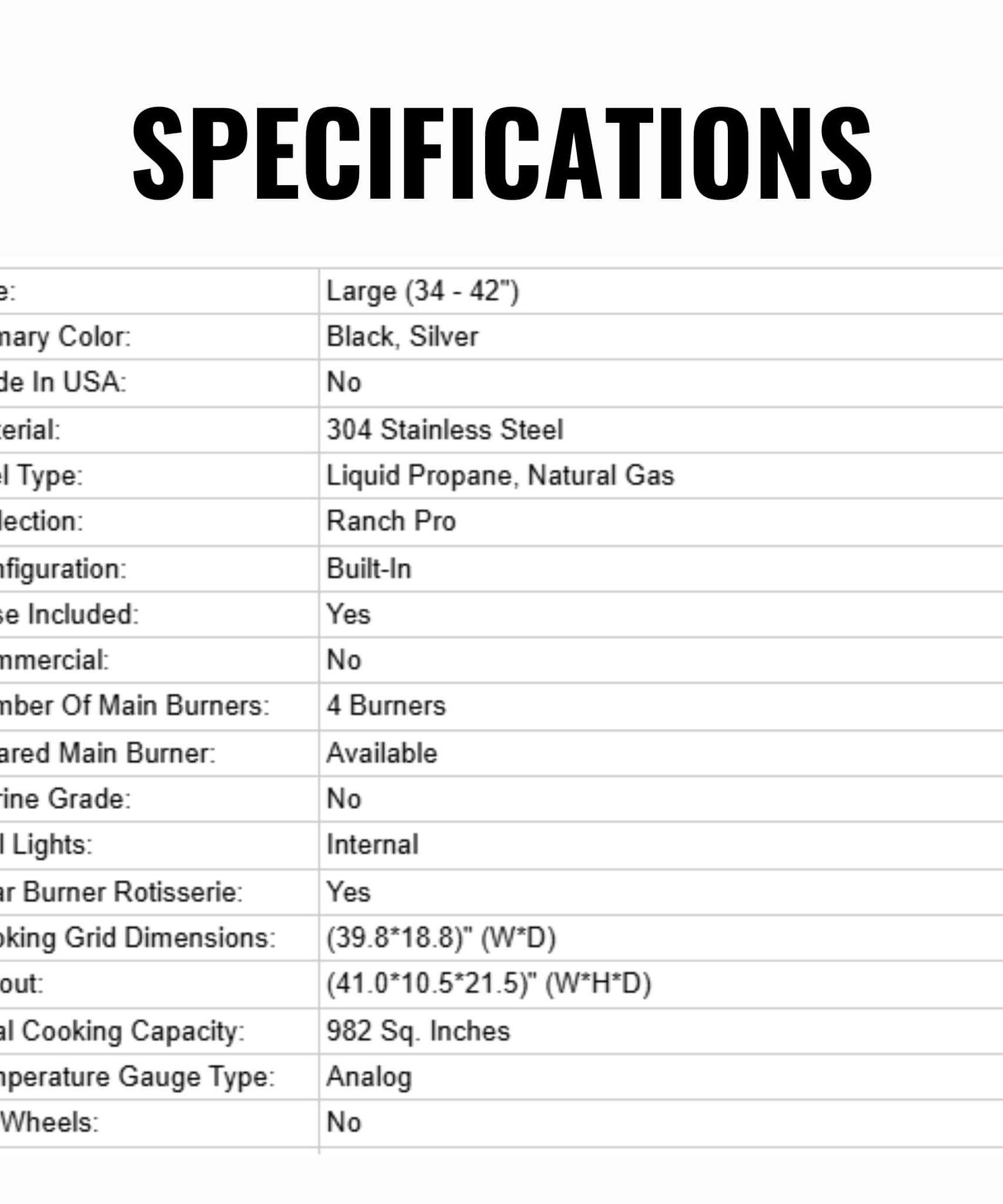Wildfire Outdoor Living Ranch Pro 42-Inch 304 Stainless Steel Grill [WFPRO42G-BSS/SS] (SAK50263)
