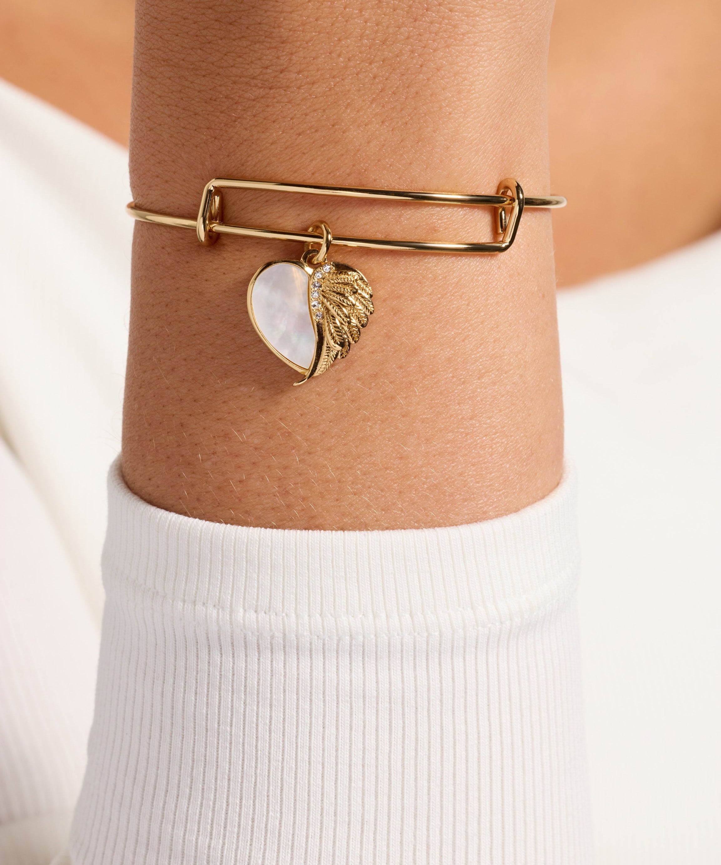 Wings of Protection Charm Bangle