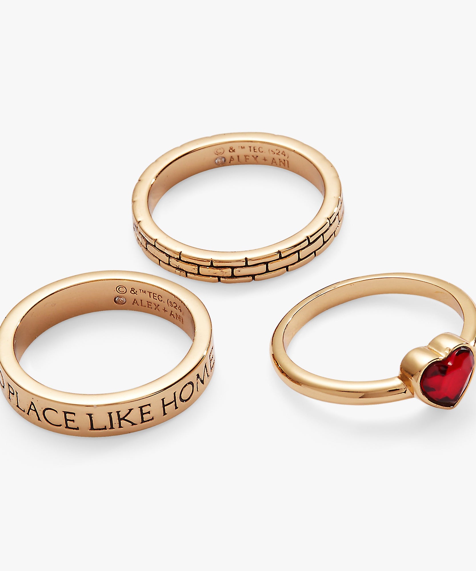 The Wizard of Oz™ "There's No Place Like Home" Ring Set of 3