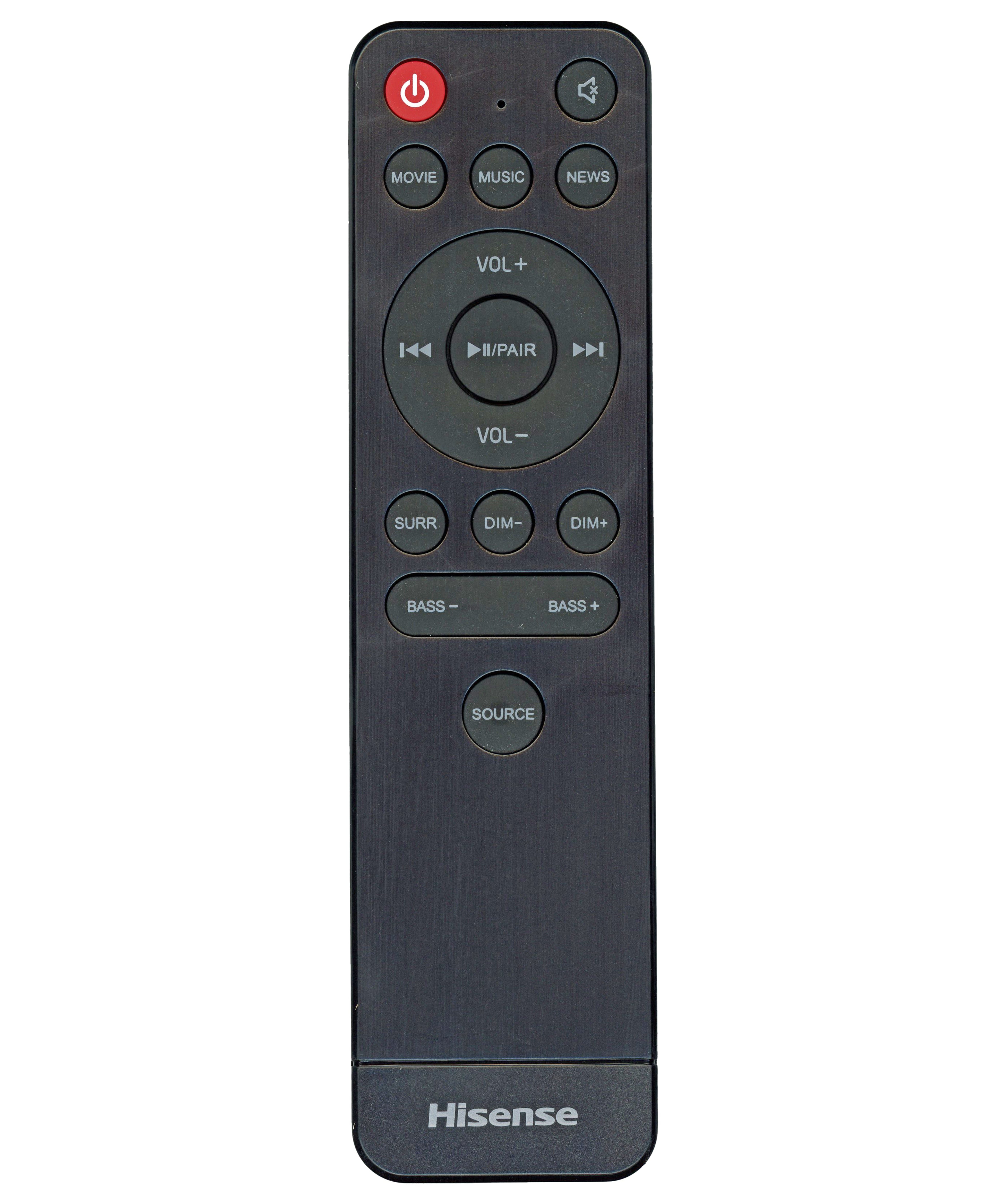 Hisense RCHS214 Sound Bar Remote Control - WT0037177