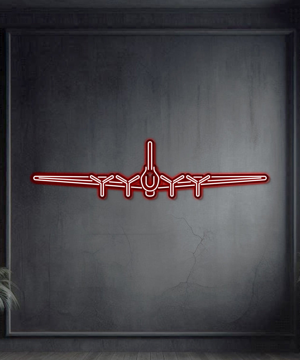 B-17 Flying Fortress Metall-Neon-Flugzeug-Wandkunst - NCN0016