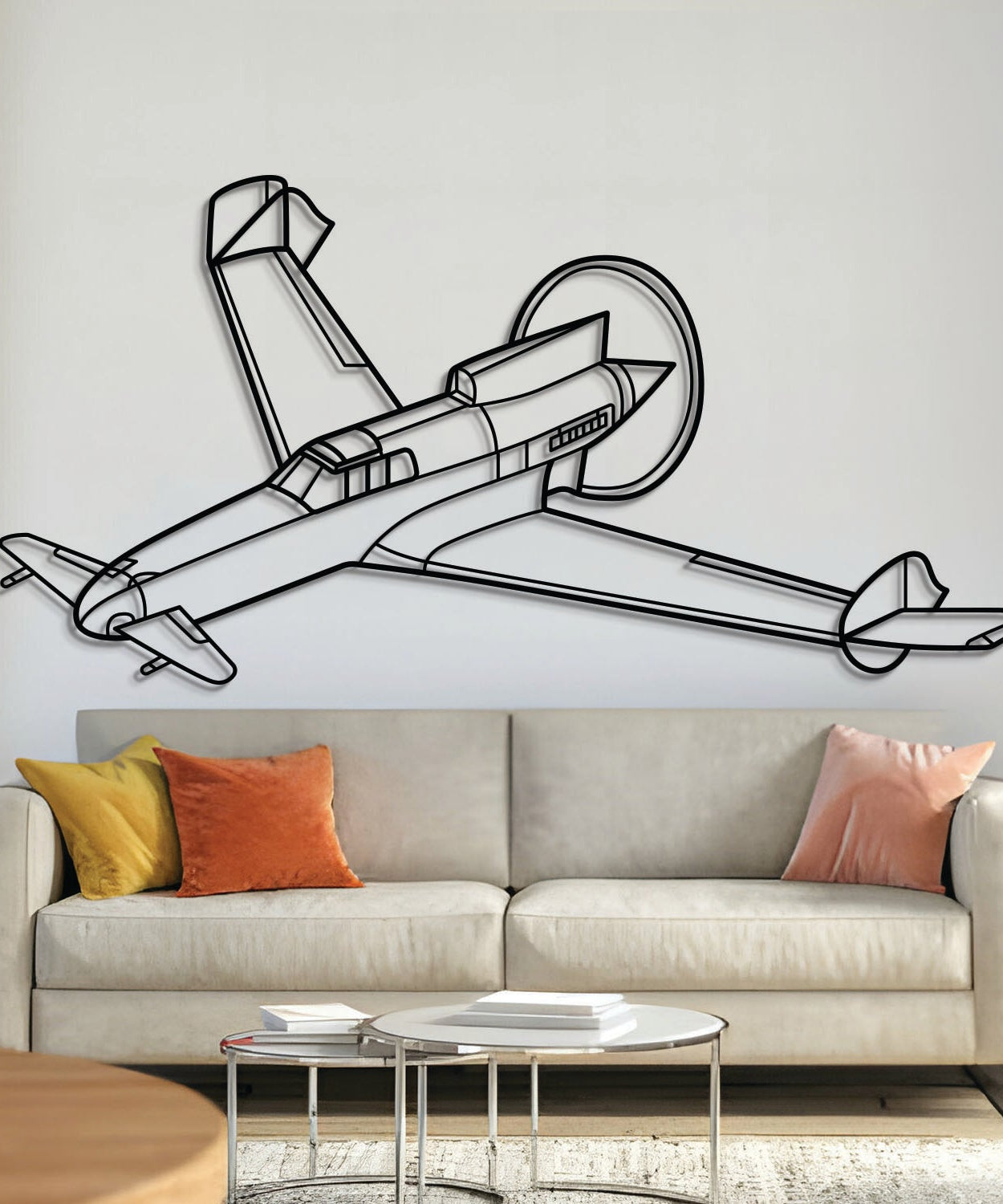 XP-55 Ascender Angle Metallflugzeug Wandkunst - NCP0501