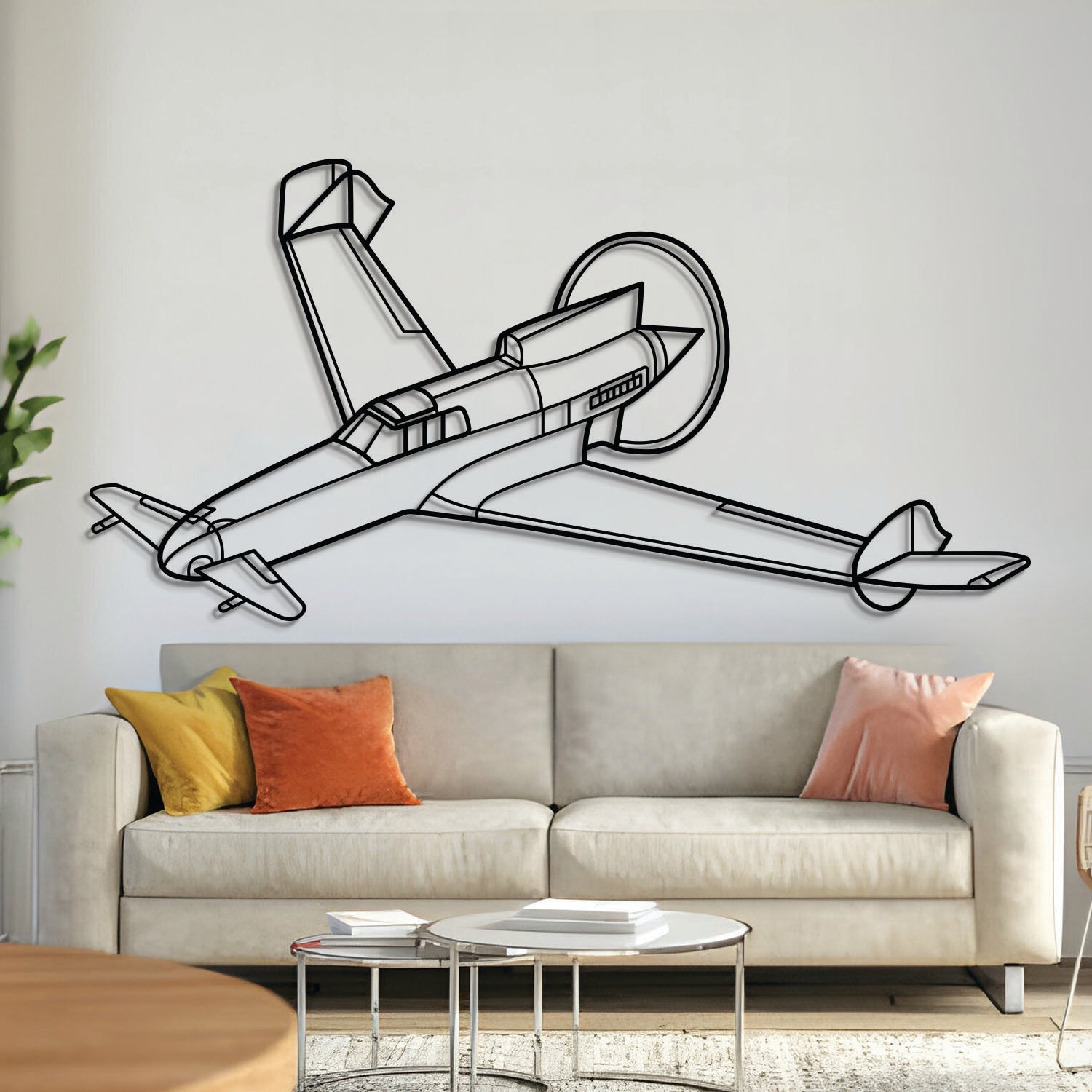 XP-55 Ascender Angle Metallflugzeug Wandkunst - NCP0501