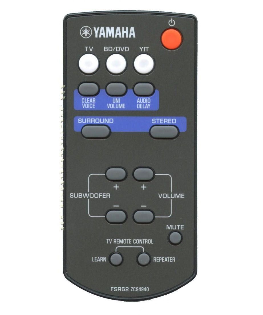Yamaha FSR62 Sound Bar Remote Control