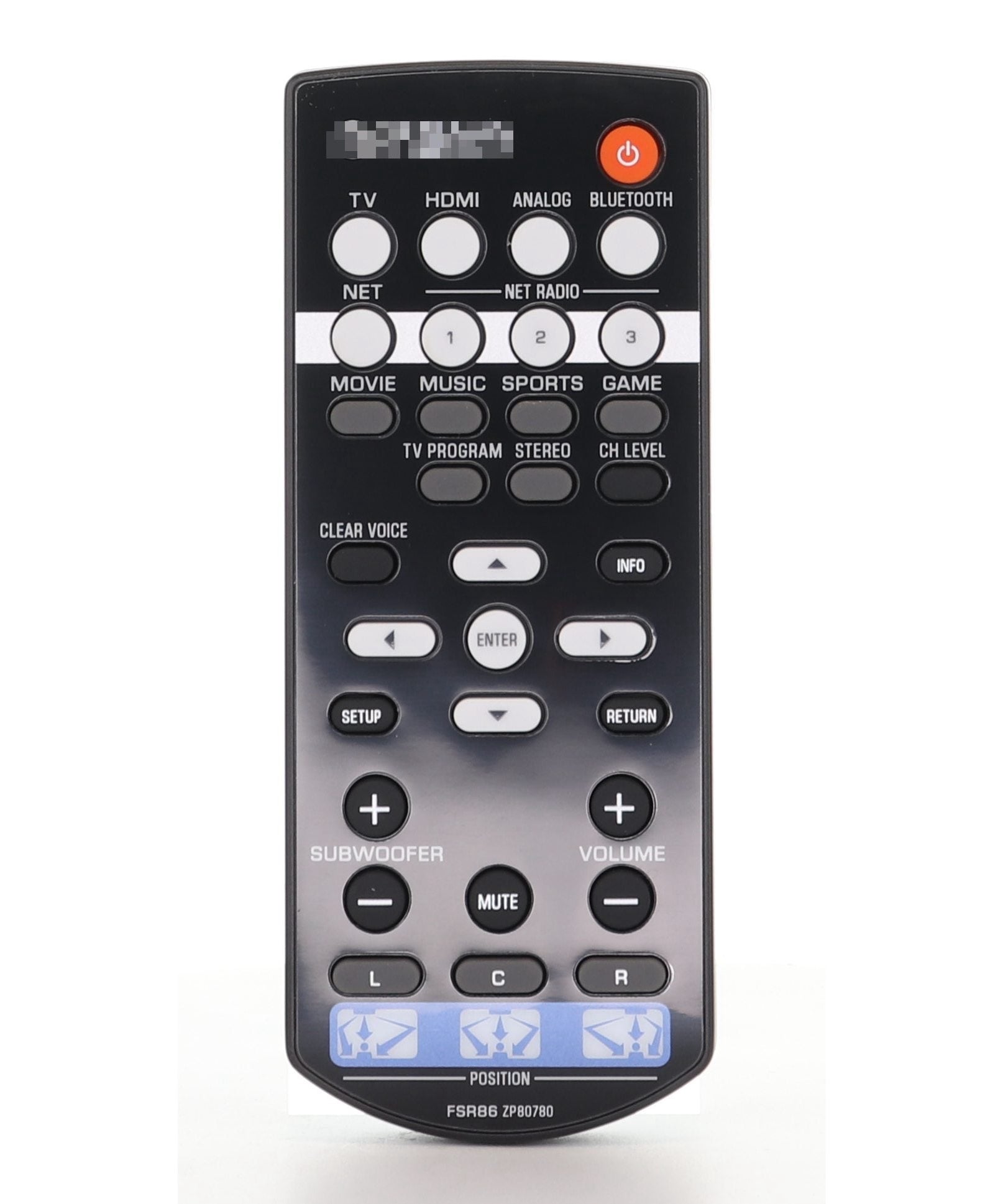 Yamaha FSR86 MusicCast TV Speaker Base Audio Remote Control - ZP807800