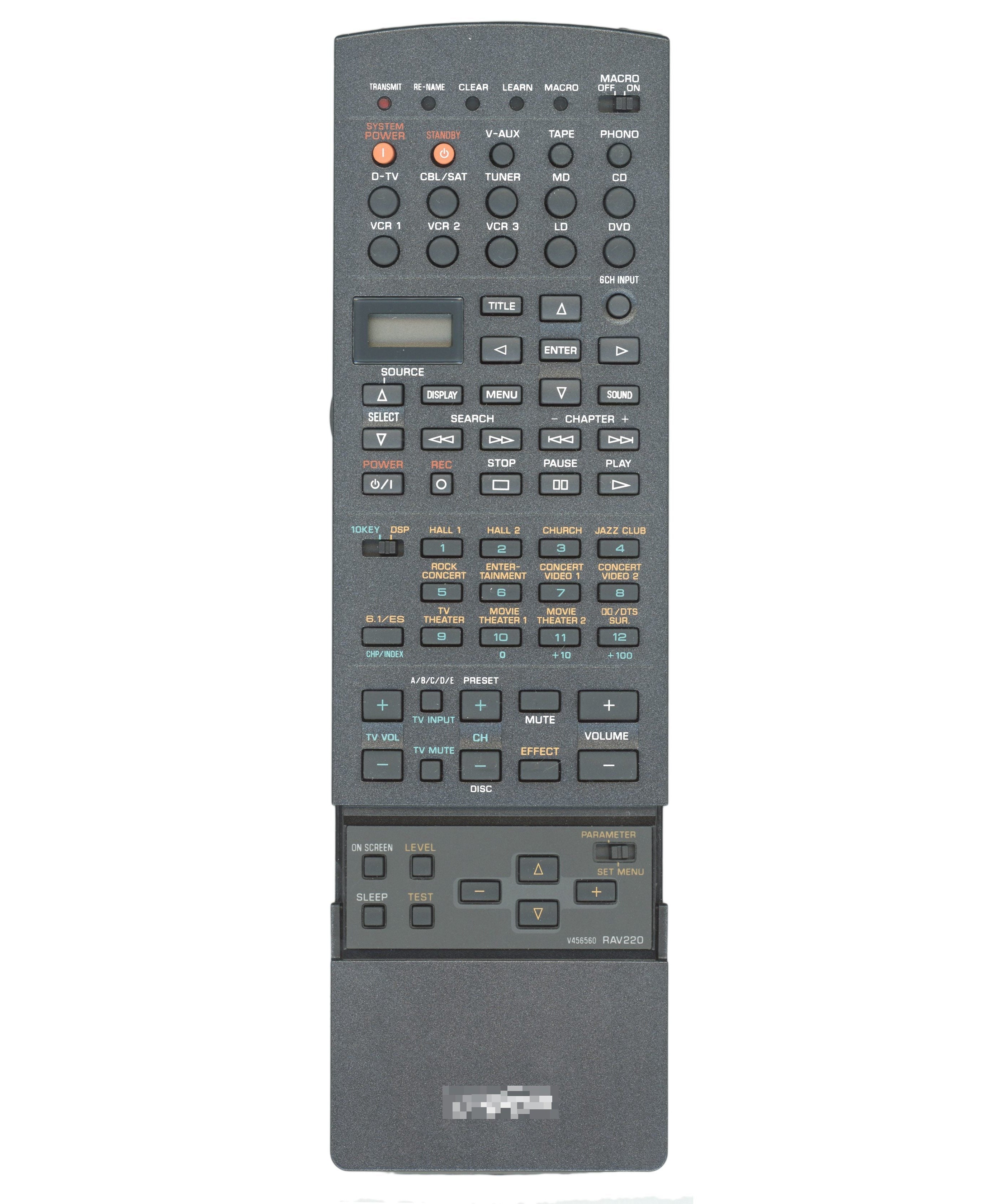 Yamaha RAV220 AV Receiver Remote Control - V4565600
