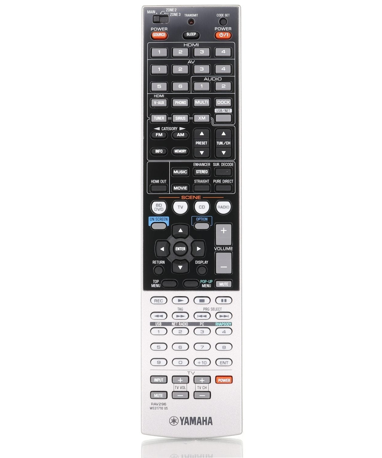 Yamaha RAV296 A/V Receiver Remote Control | RXV2065 - WS317100