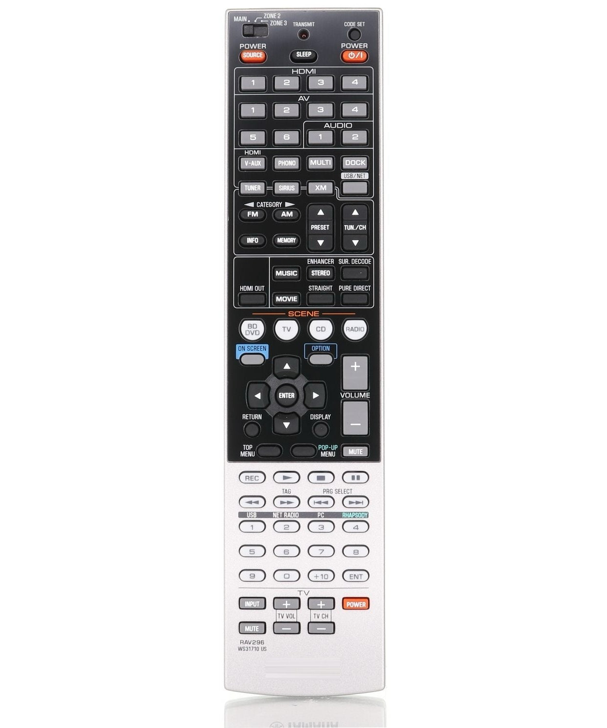 Yamaha RAV296 A/V Receiver Remote Control | RXV2065 - WS317100