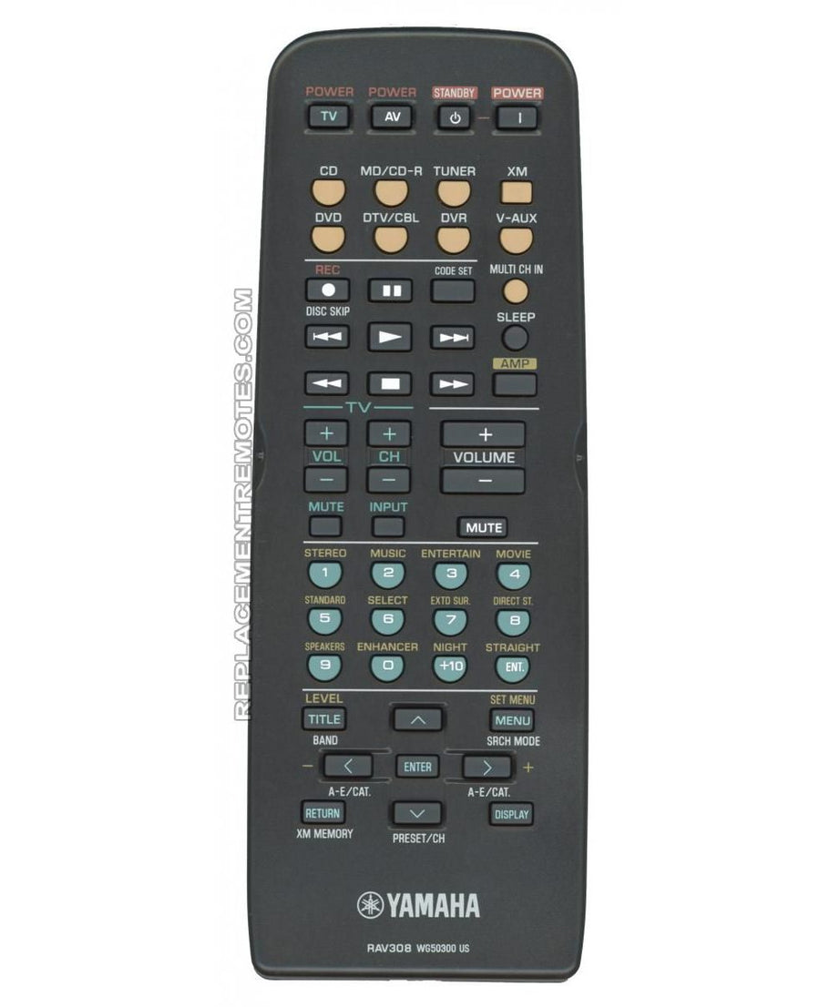 Yamaha RAV308 Receiver Remote Control
