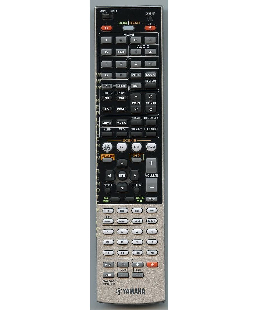 Yamaha RAV345 Receiver Remote Control