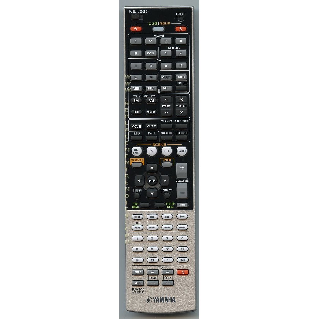 Yamaha RAV345 Receiver Remote Control