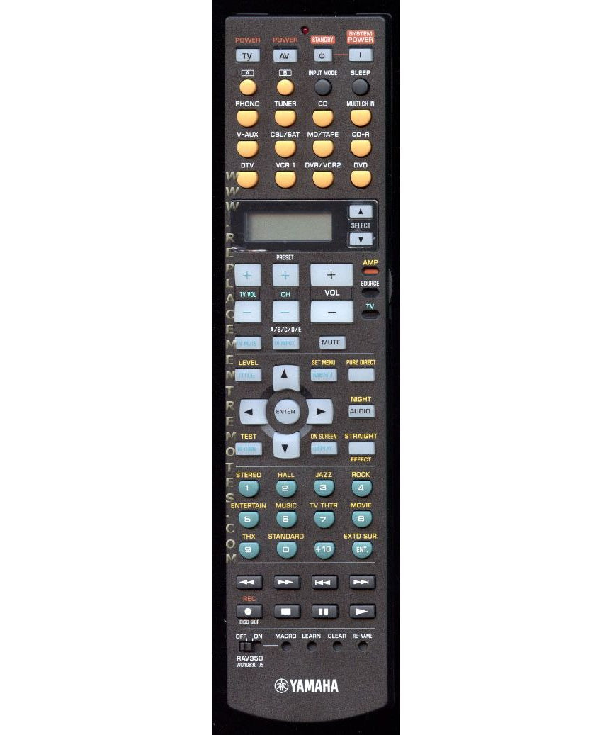 Yamaha RAV350 Receiver Remote Control