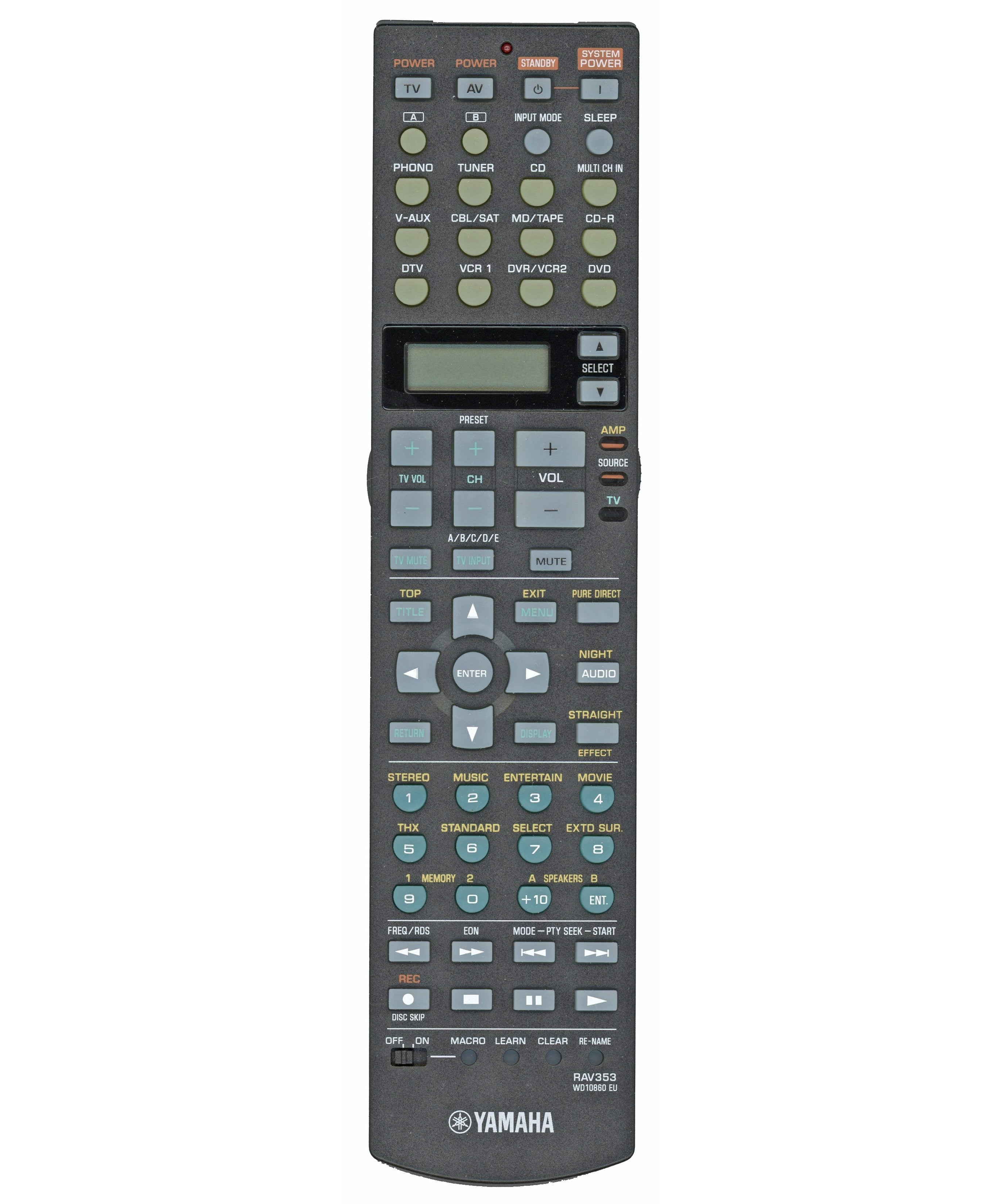 Yamaha RAV353 Receiver Remote Control