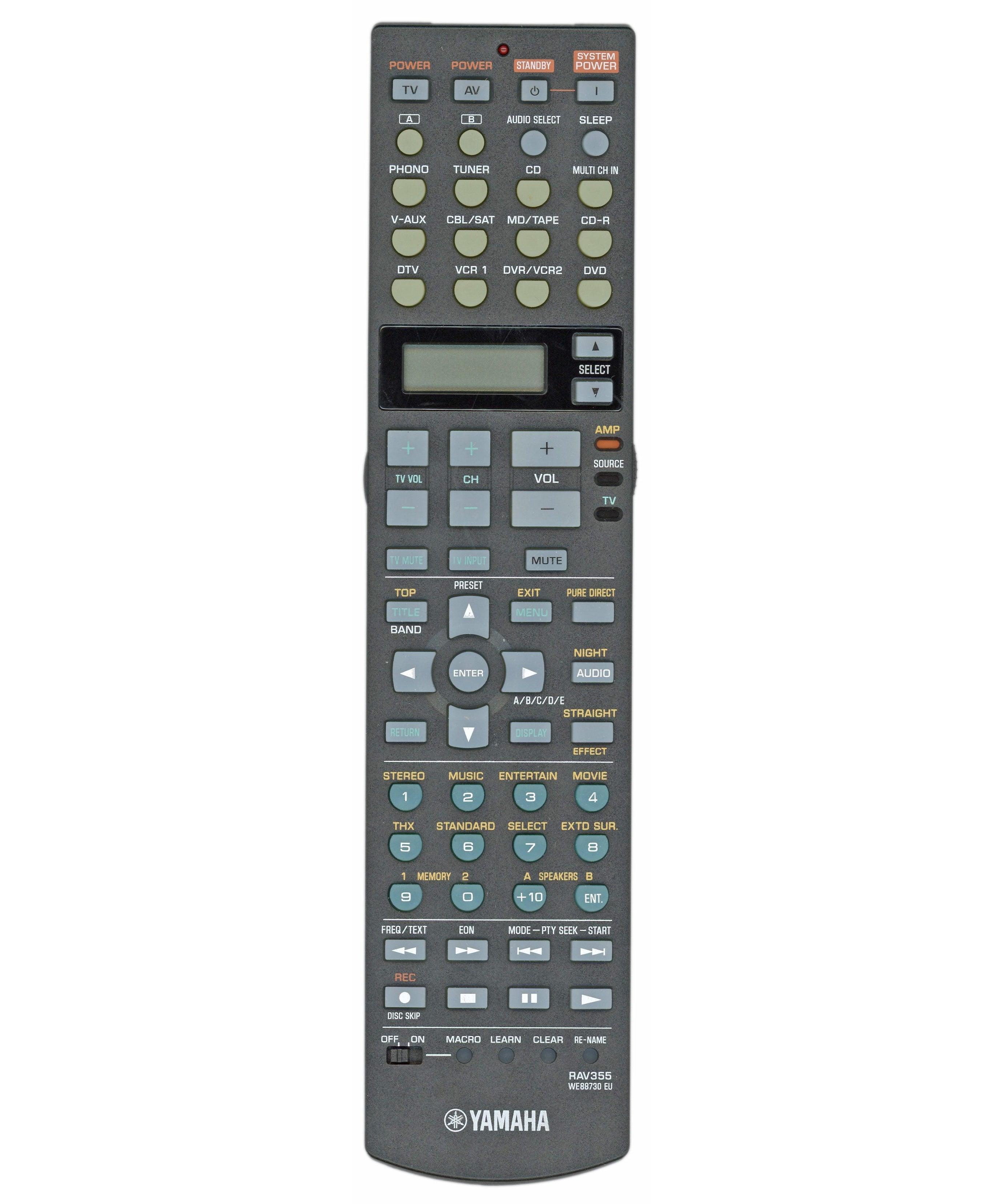 Yamaha RAV355 A/V Receiver Remote Control - WE88730EU