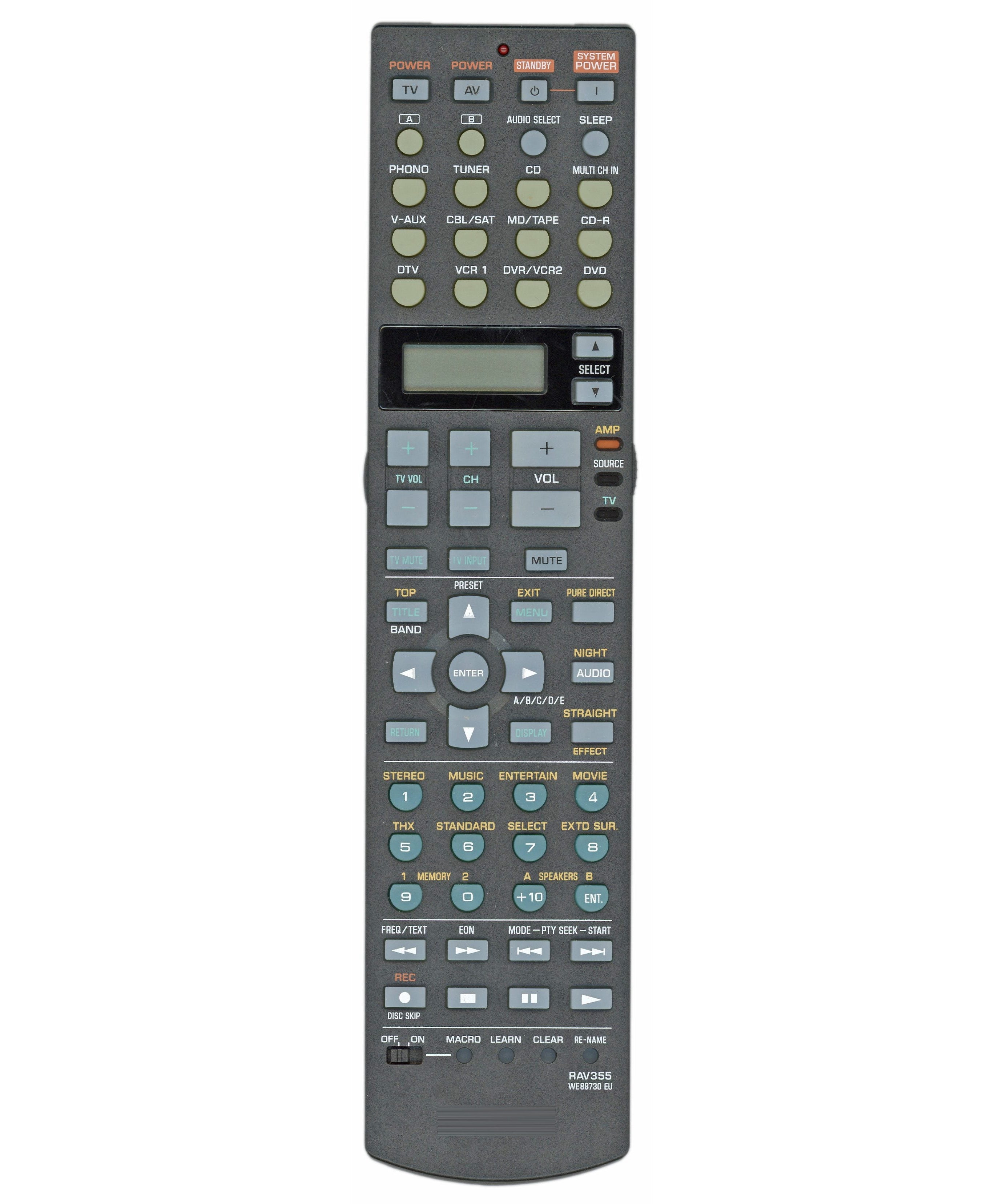 Yamaha RAV355 A/V Receiver Remote Control - WE88730EU