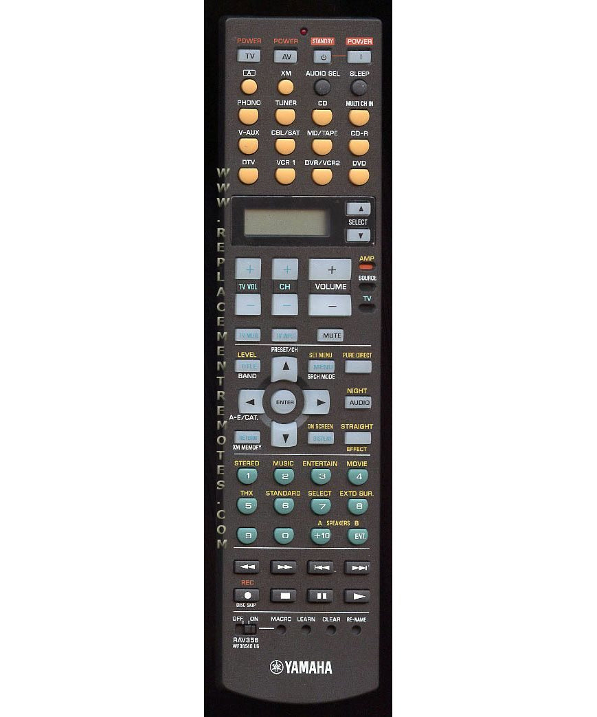 Yamaha RAV356 Receiver Remote Control