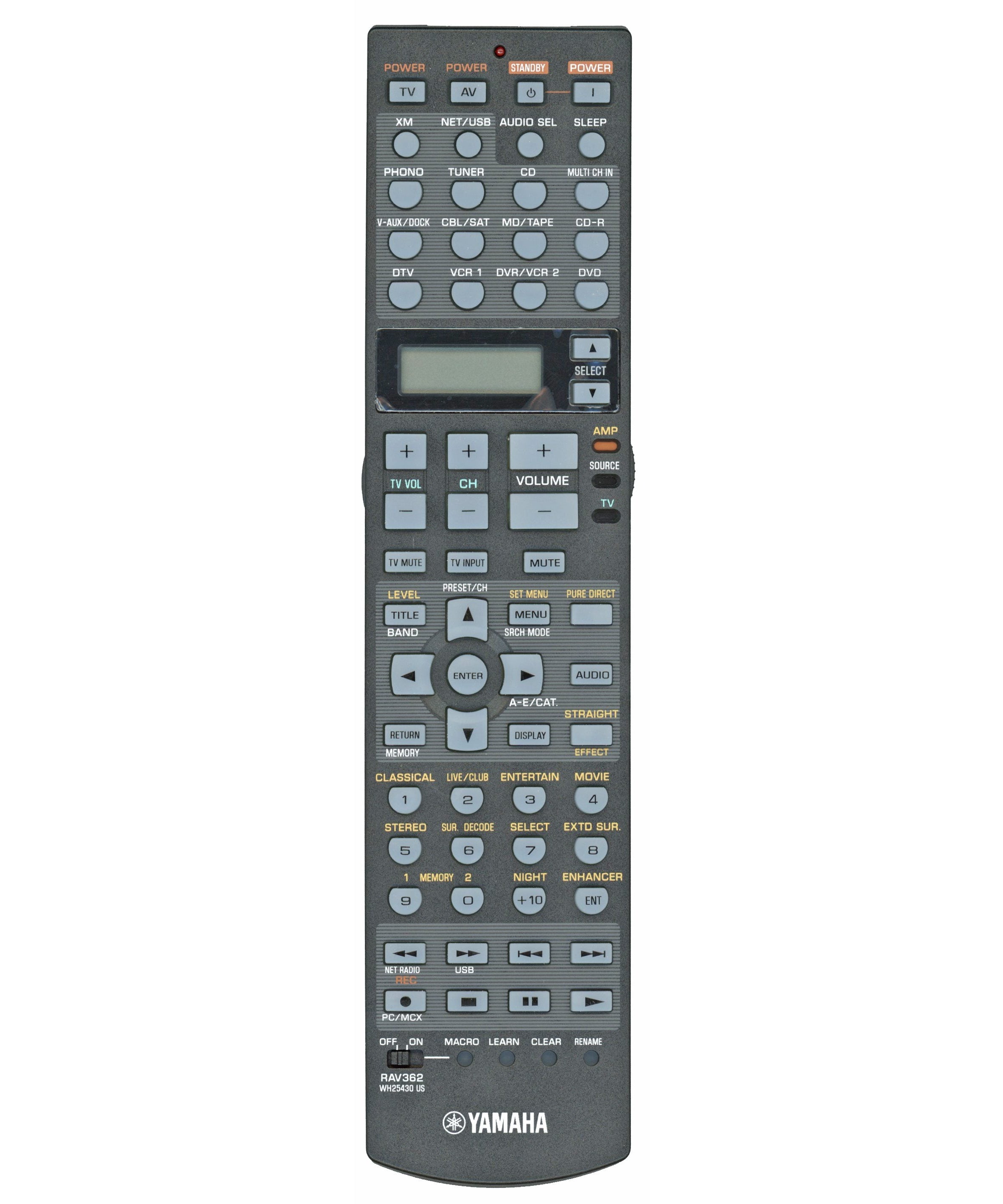 Yamaha RAV362 Receiver Remote Control