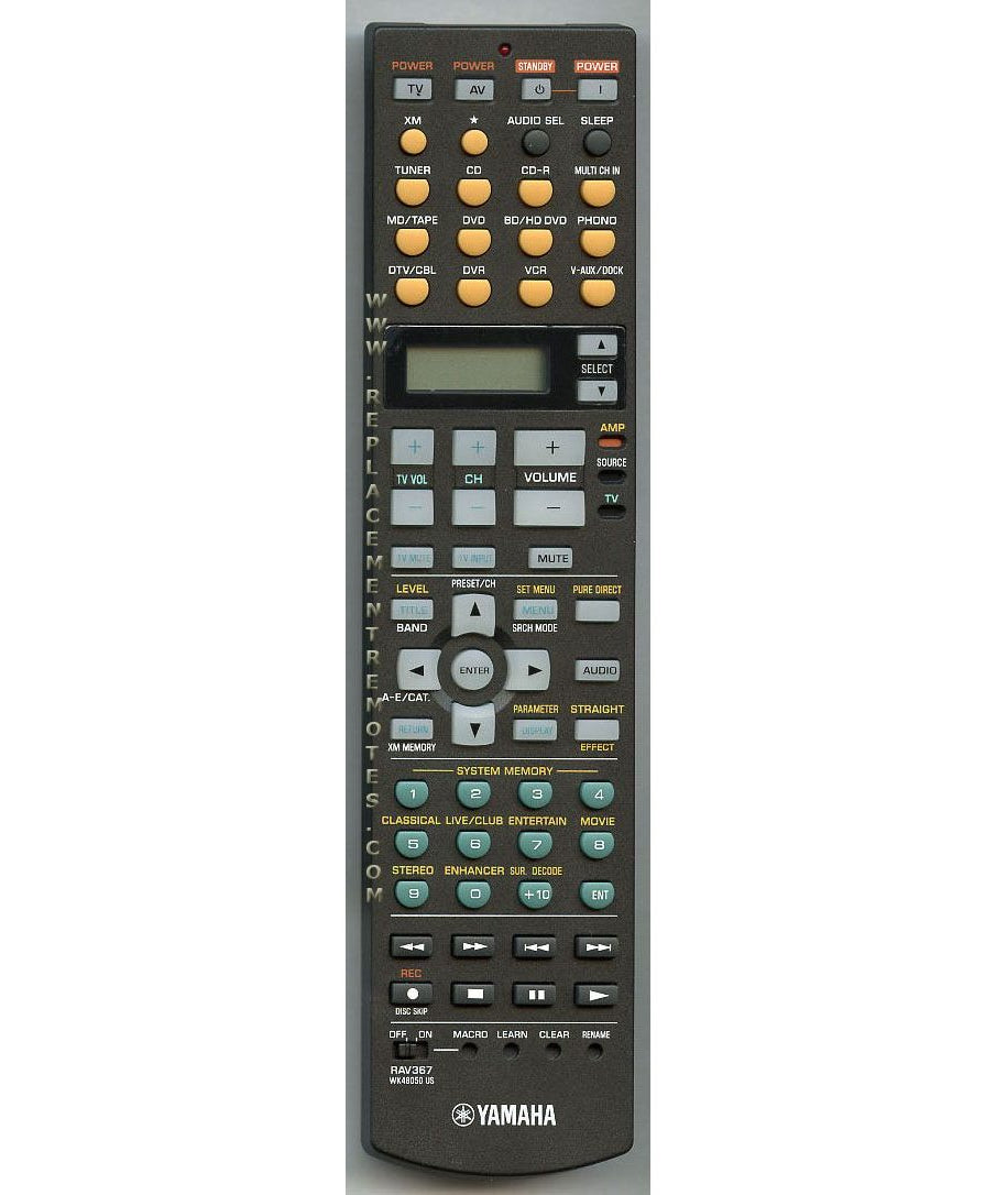 Yamaha RAV367 Receiver Remote Control