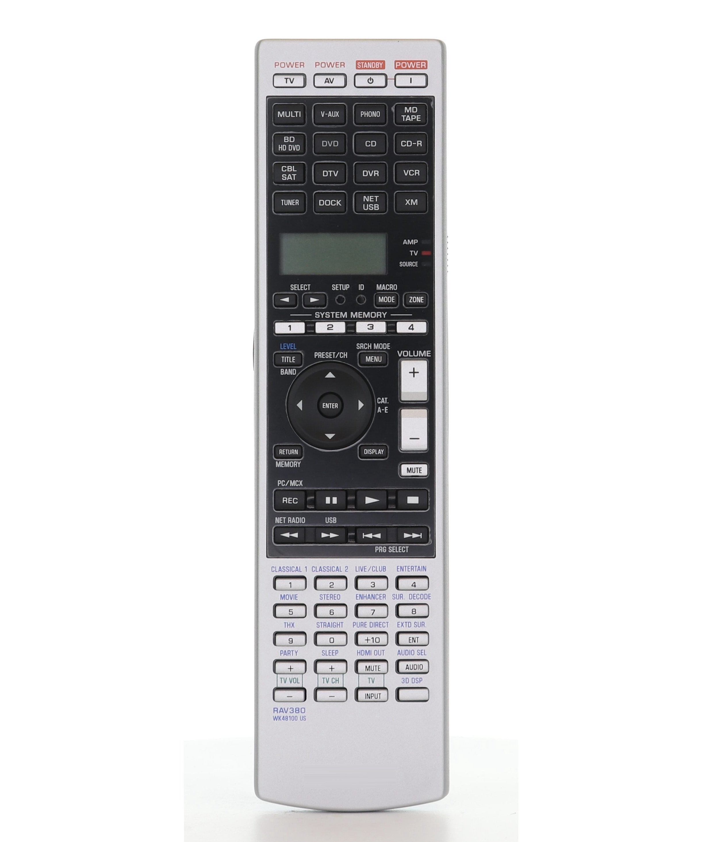 Yamaha RAV380 A/V Receiver Remote Control - WK481000
