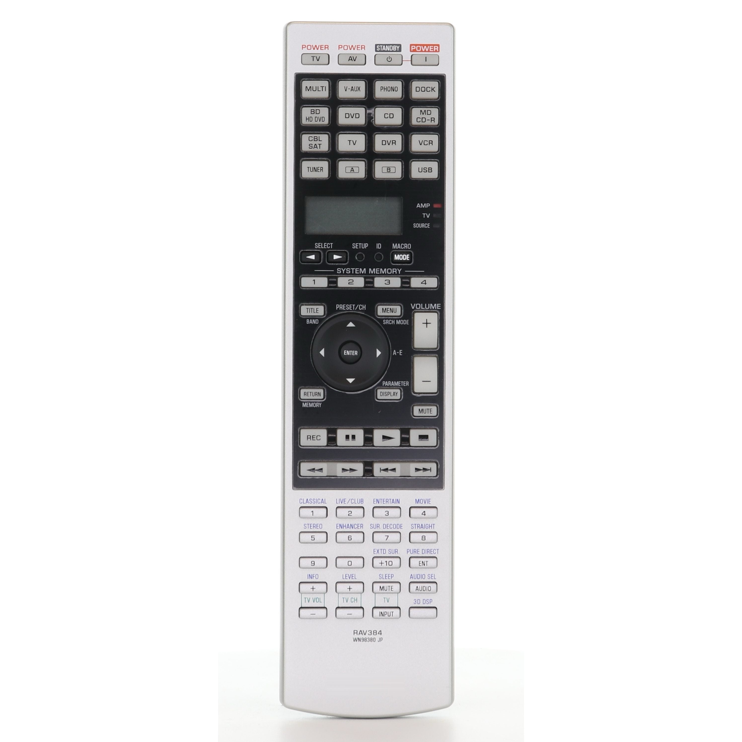 Yamaha RAV384 Receiver Remote Control