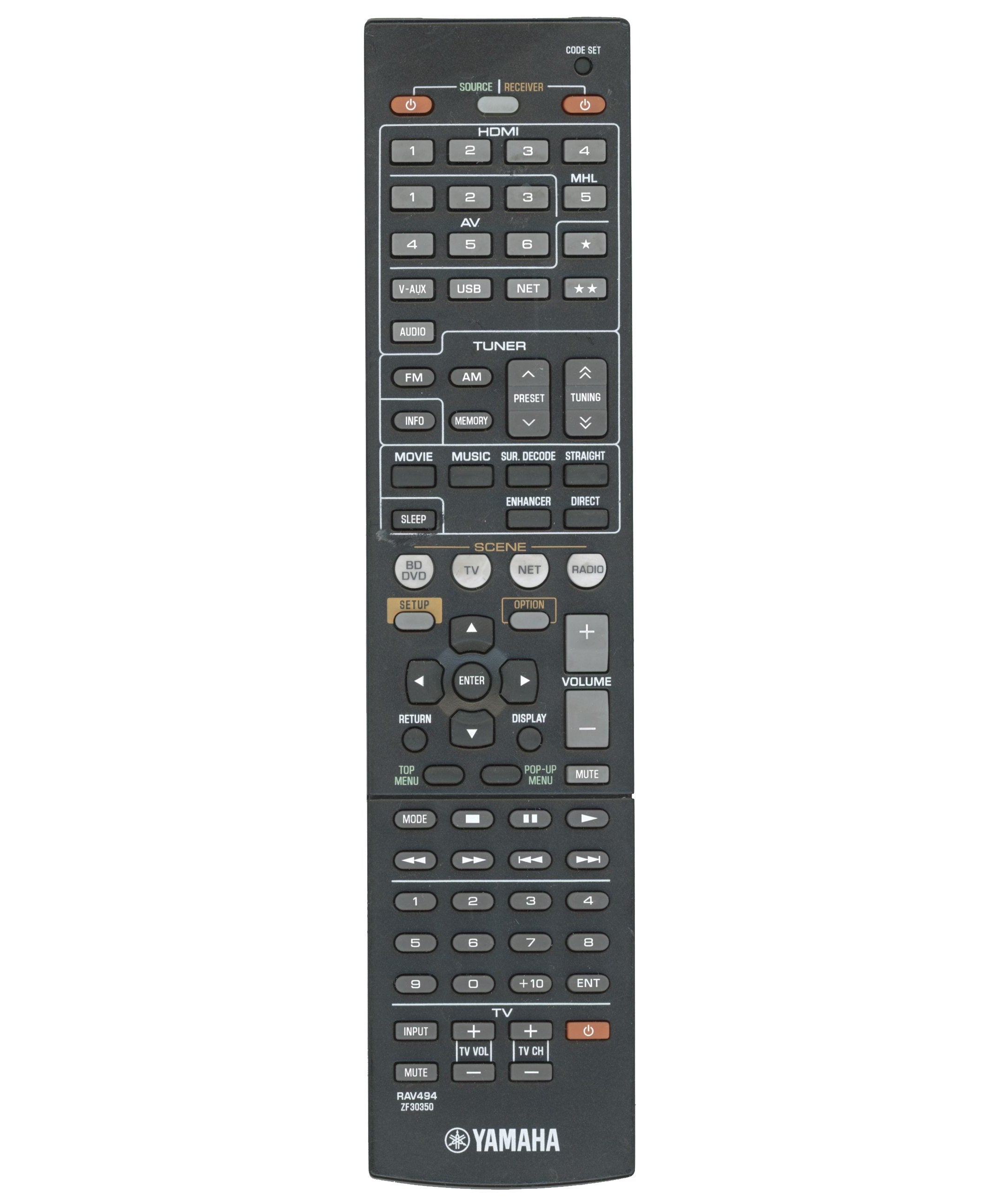 Yamaha RAV494 Receiver Remote Control