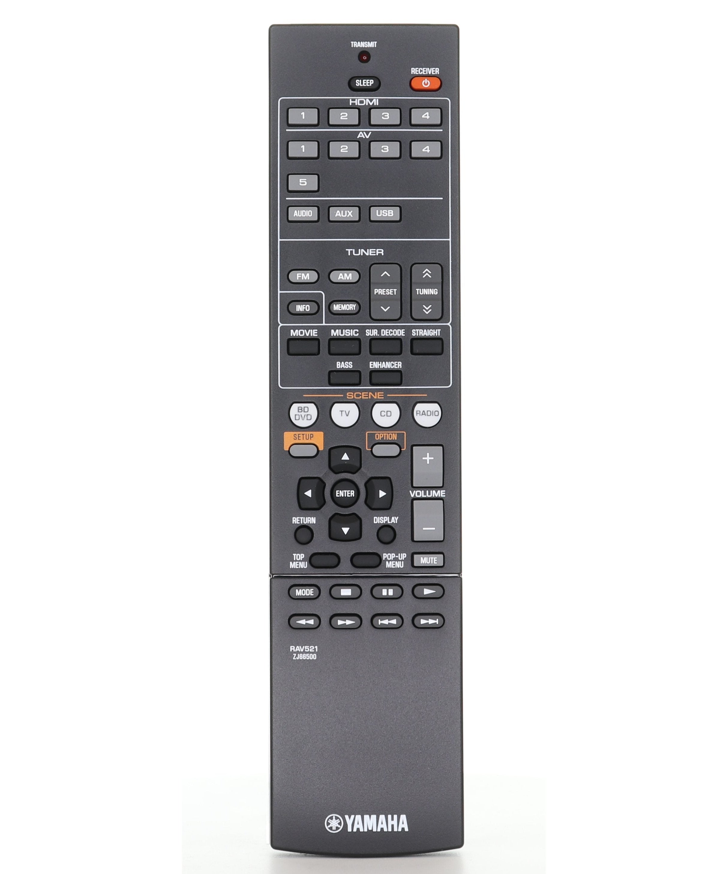 Yamaha RAV521 AV Receiver Remote Control - ZJ665000